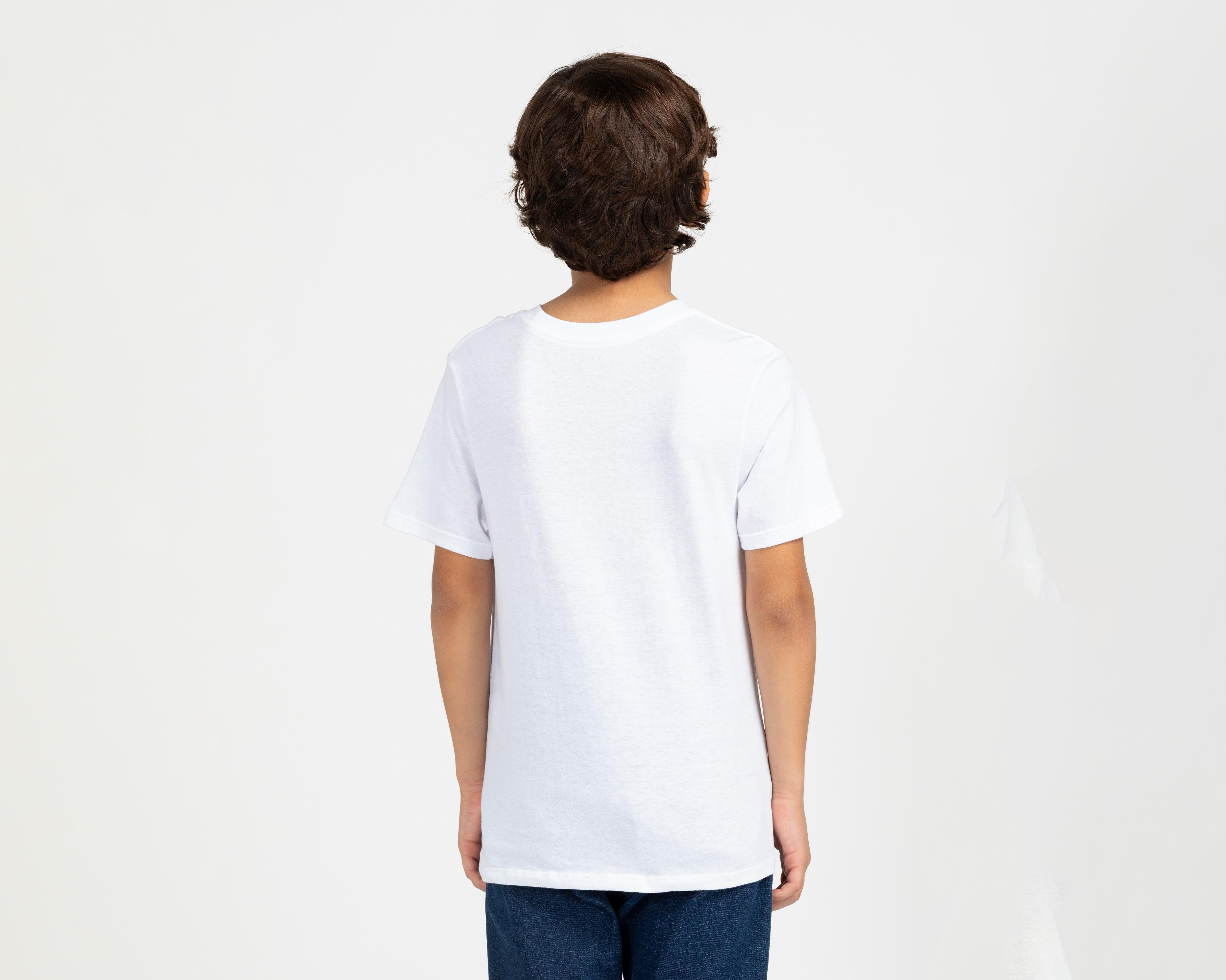 Foto 4 pulgar | Playera de Cuello Redondo Blanca Marvel para Niño