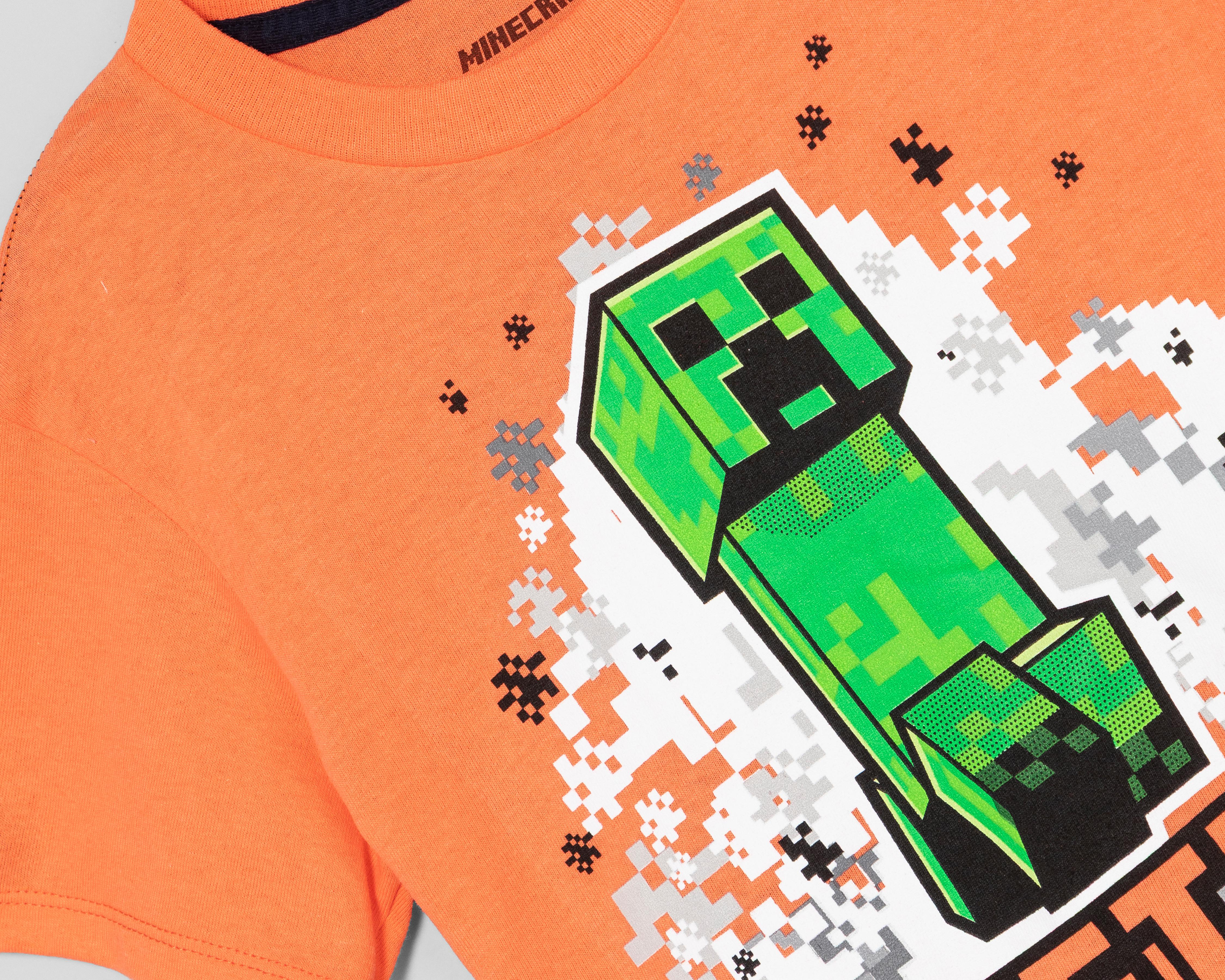 Foto 4 pulgar | Playera y Short Minecraft para Niño