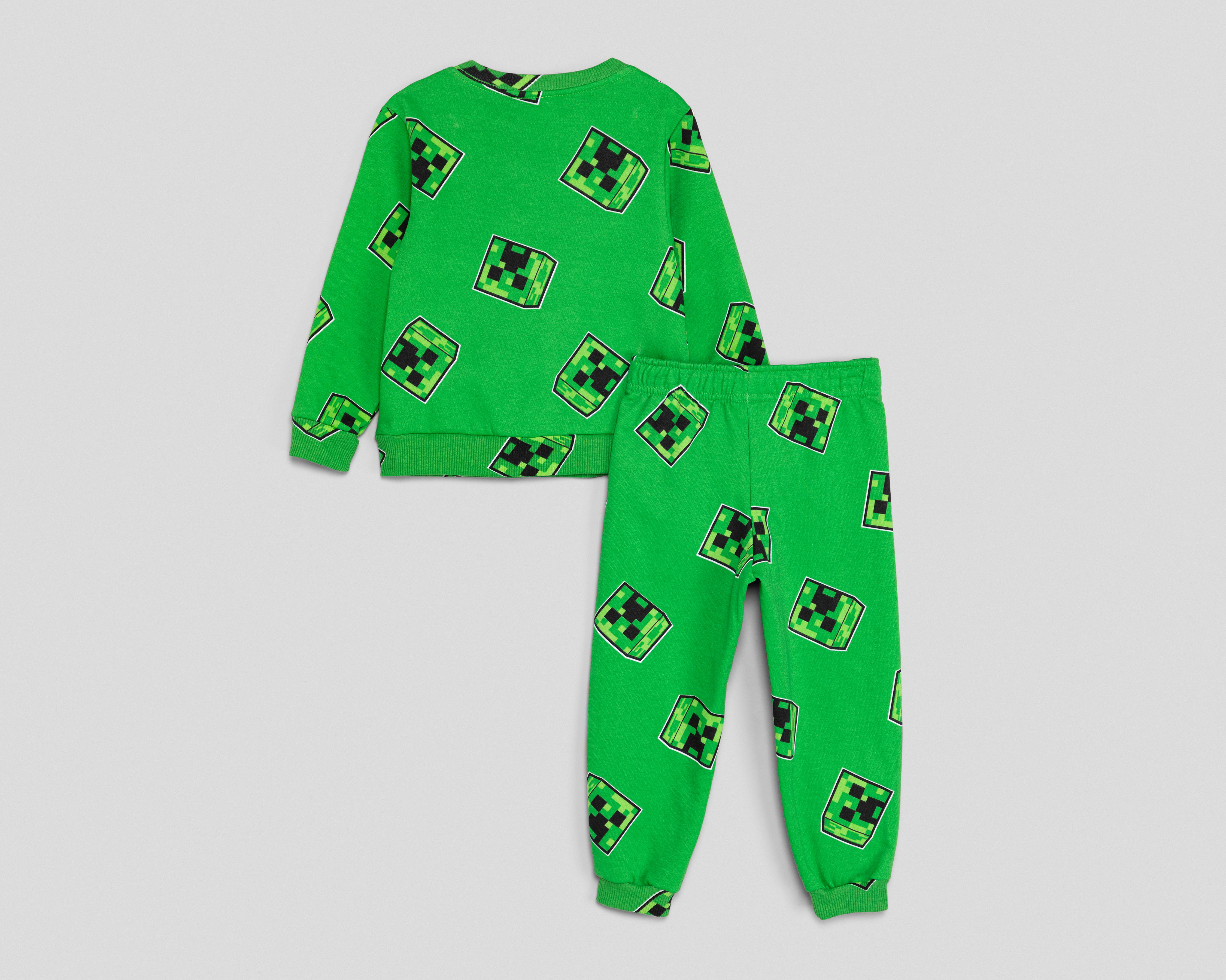 Foto 3 pulgar | Pants y Sudadera Minecraft para Niño