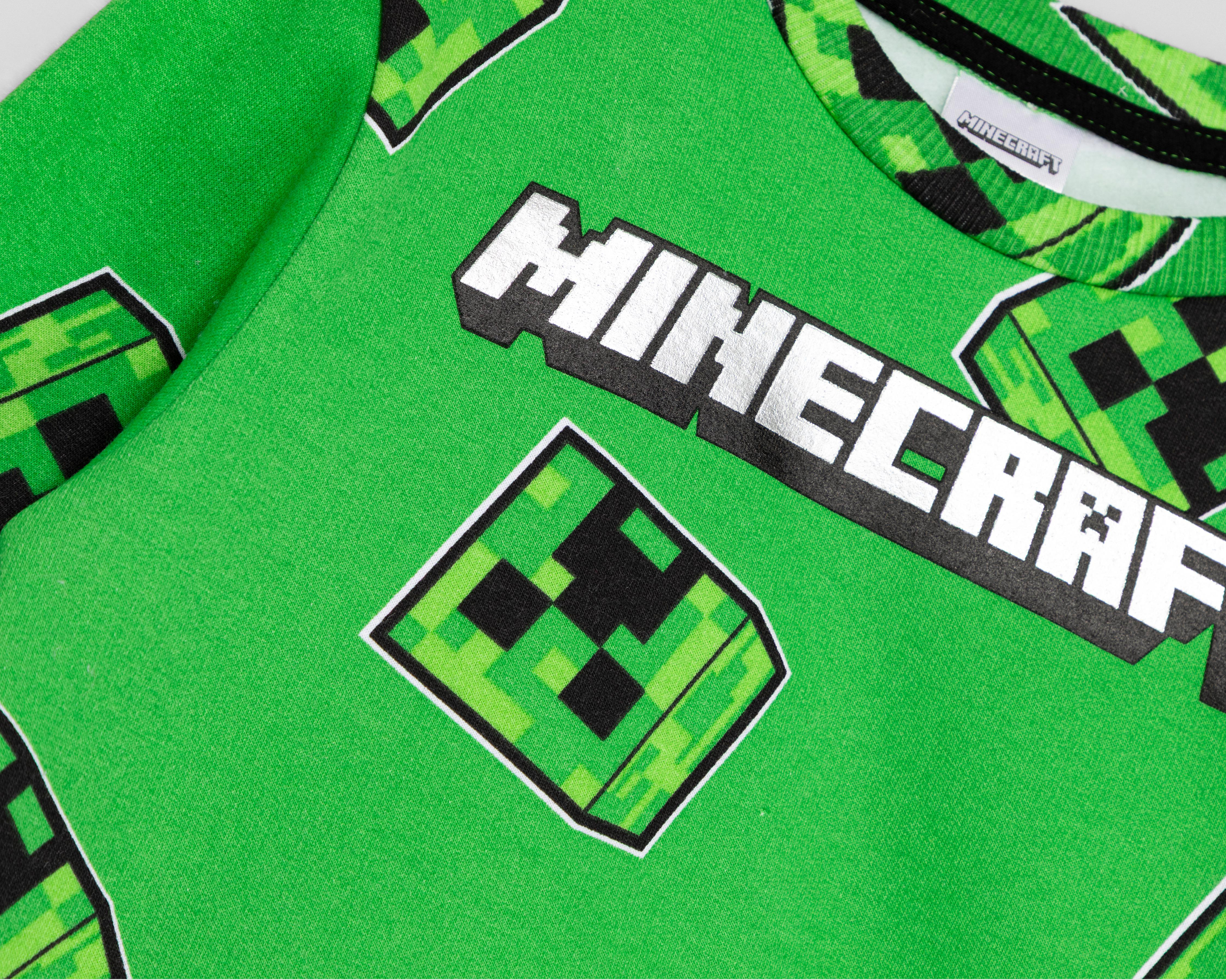 Foto 4 pulgar | Pants y Sudadera Minecraft para Niño