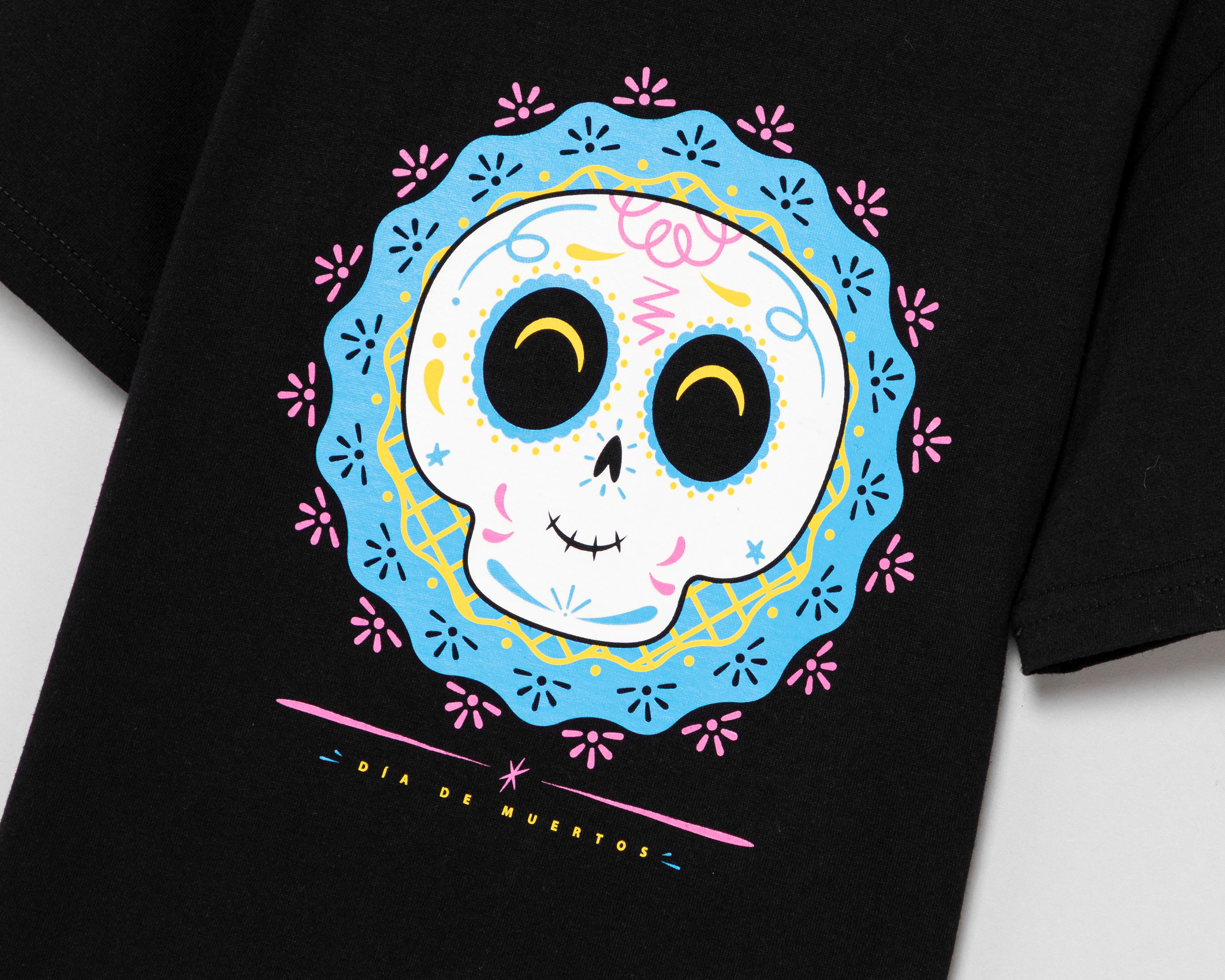 Foto 4 pulgar | Playera de Cuello Redondo Negra Refill para Niño