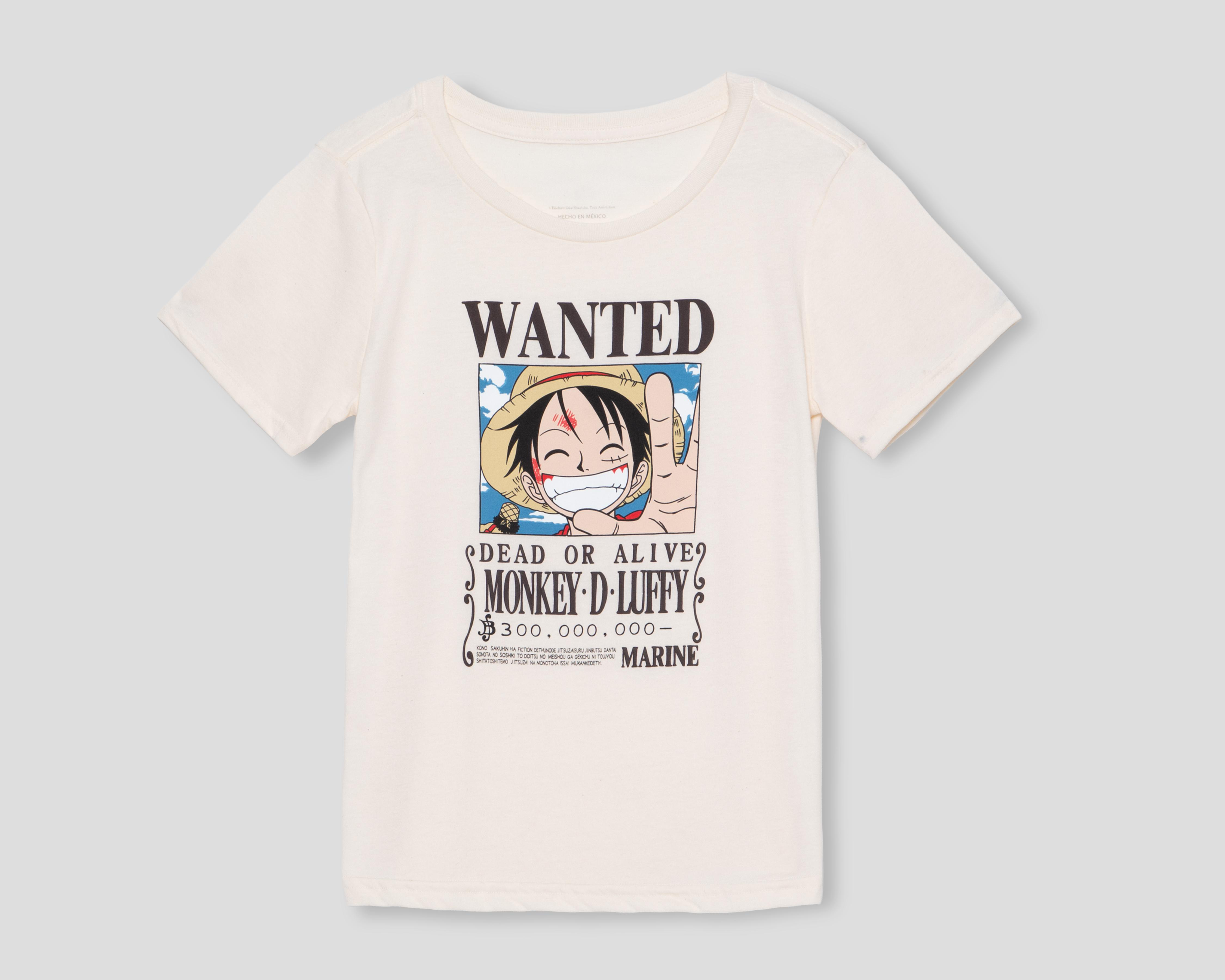Foto 1 | Playera de Cuello Redondo Beige One Piece Juvenil