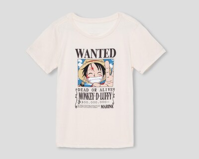 Foto 1 | Playera de Cuello Redondo Beige One Piece Juvenil