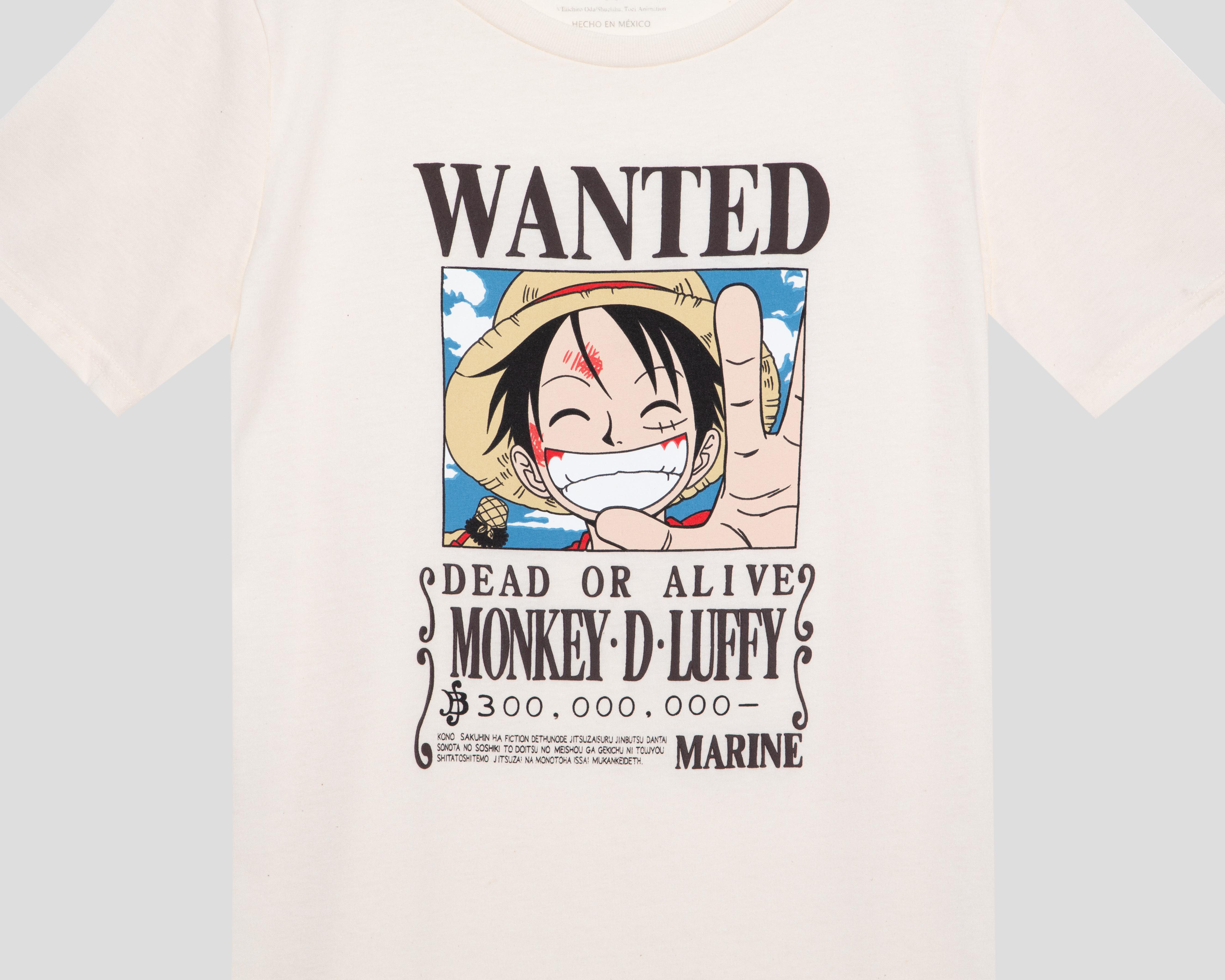 Foto 3 | Playera de Cuello Redondo Beige One Piece Juvenil