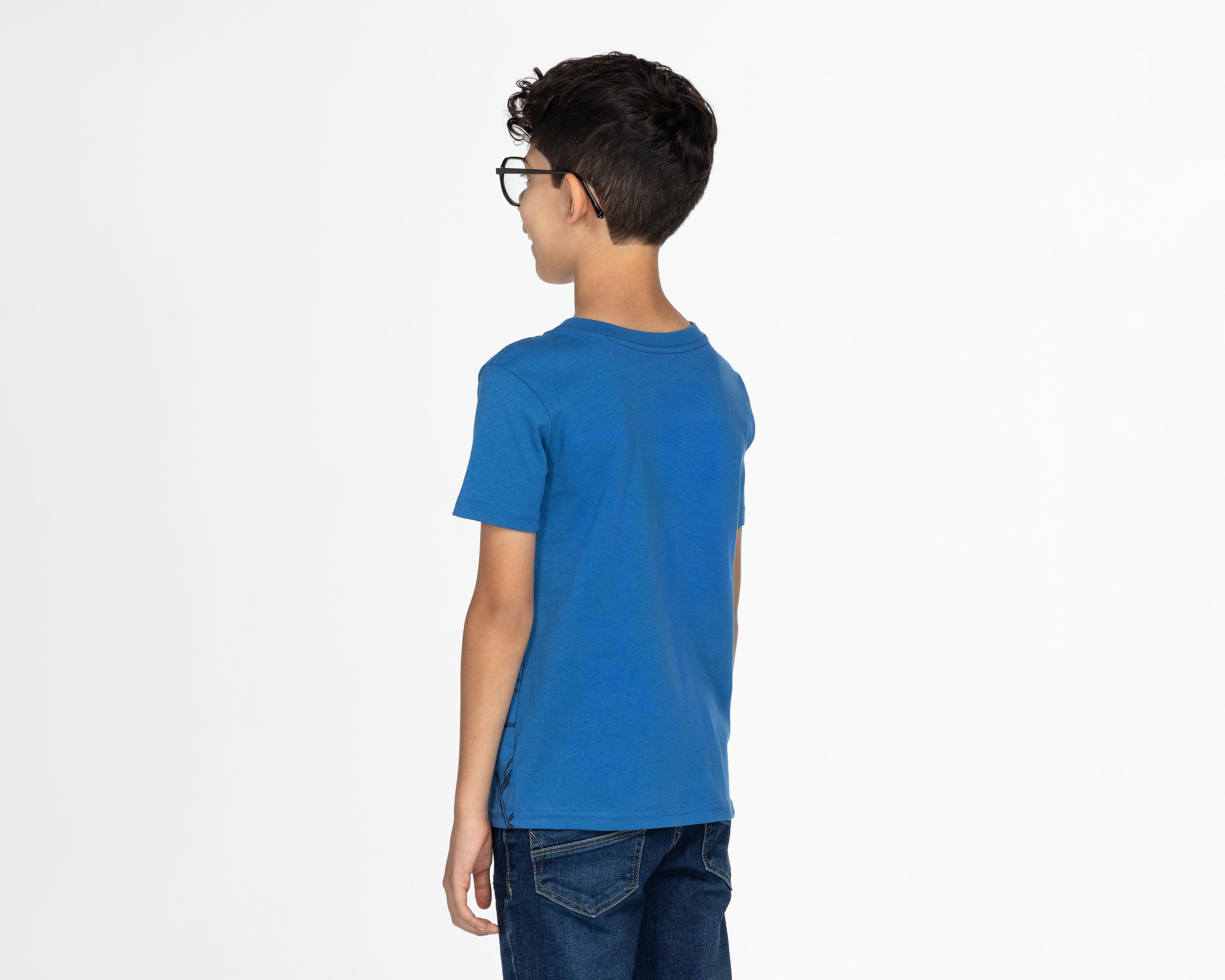 Foto 4 pulgar | Playera de Cuello Redondo Azul Marvel Spider-Man para Niño