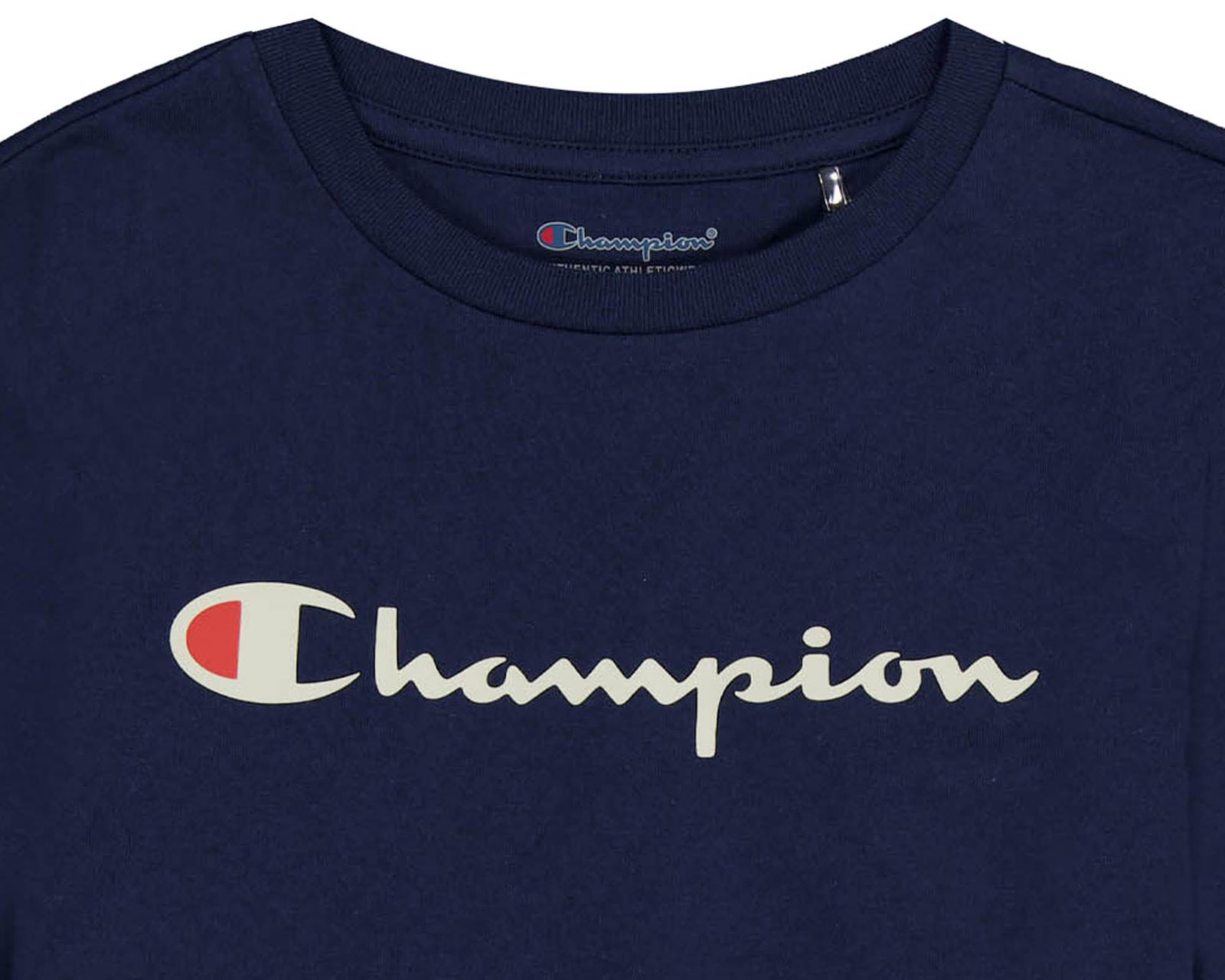 Foto 4 pulgar | Playera de Cuello Redondo Azul Marino Champion para Niño