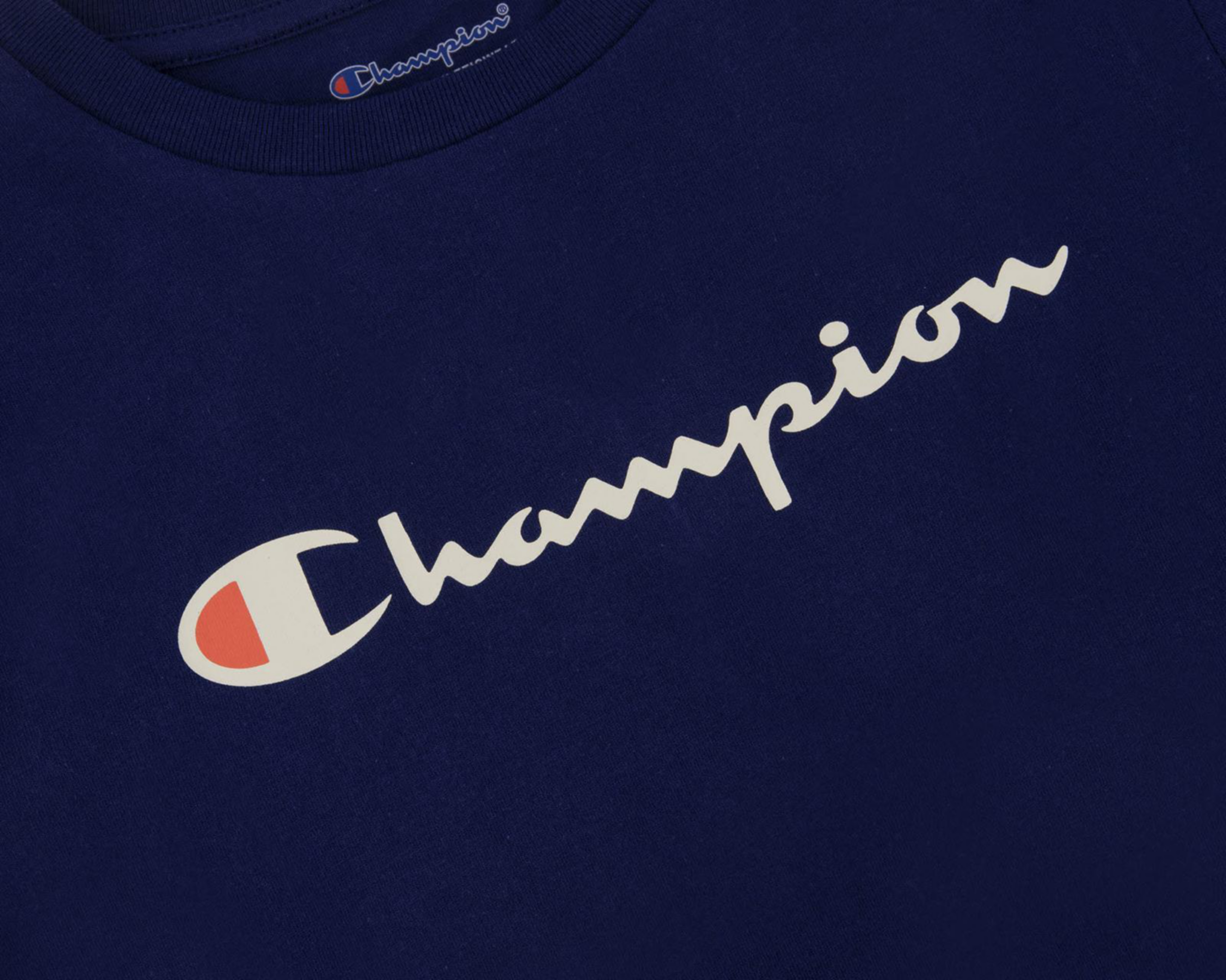 Foto 5 pulgar | Playera de Cuello Redondo Azul Marino Champion para Niño