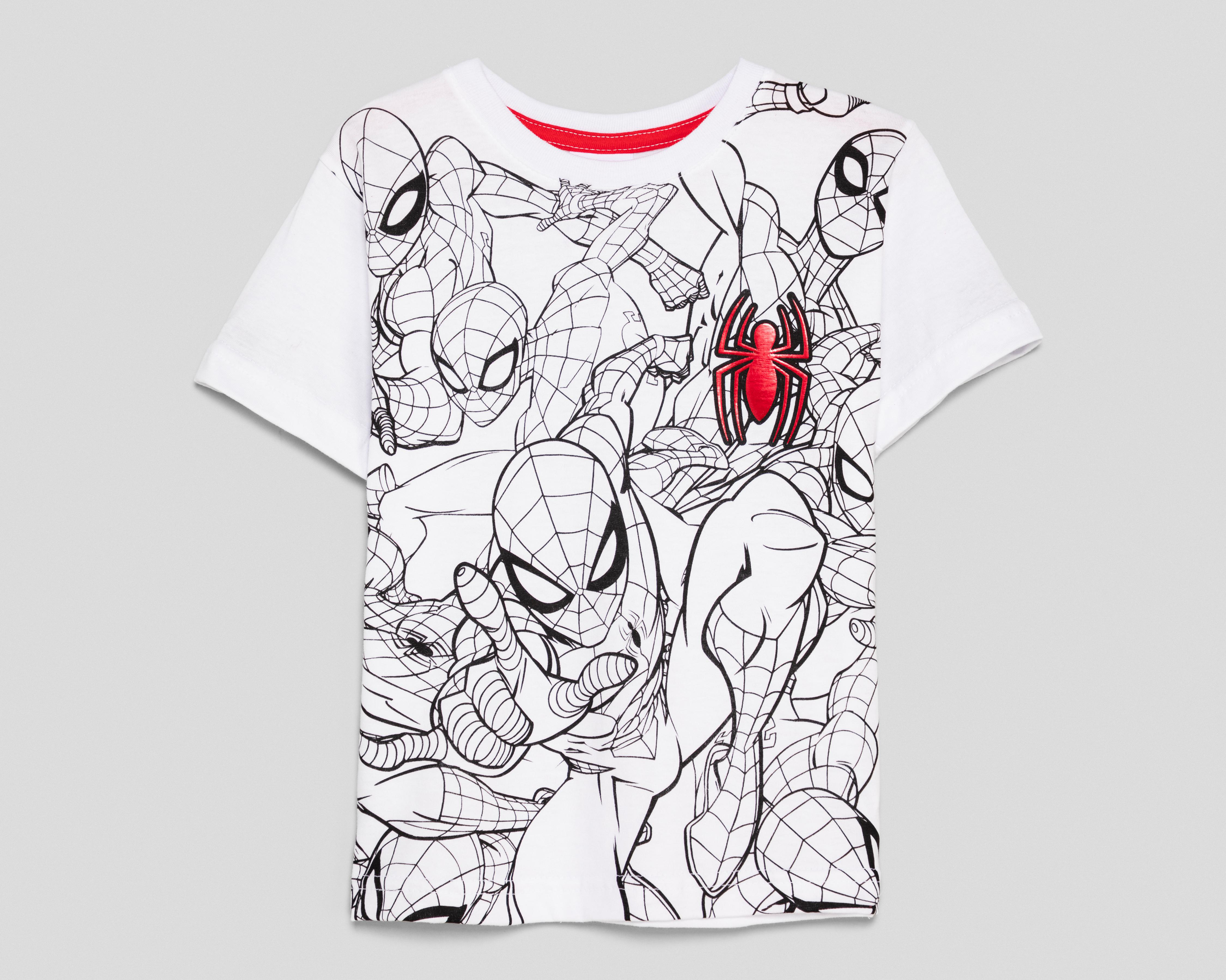 Foto 2 pulgar | Playera de Cuello Redondo Blanca Marvel Spider-Man para Niño
