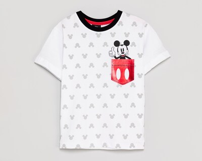 Foto 1 | Playera Cuello Redondo Blanca Disney Mickey Mouse para Niño