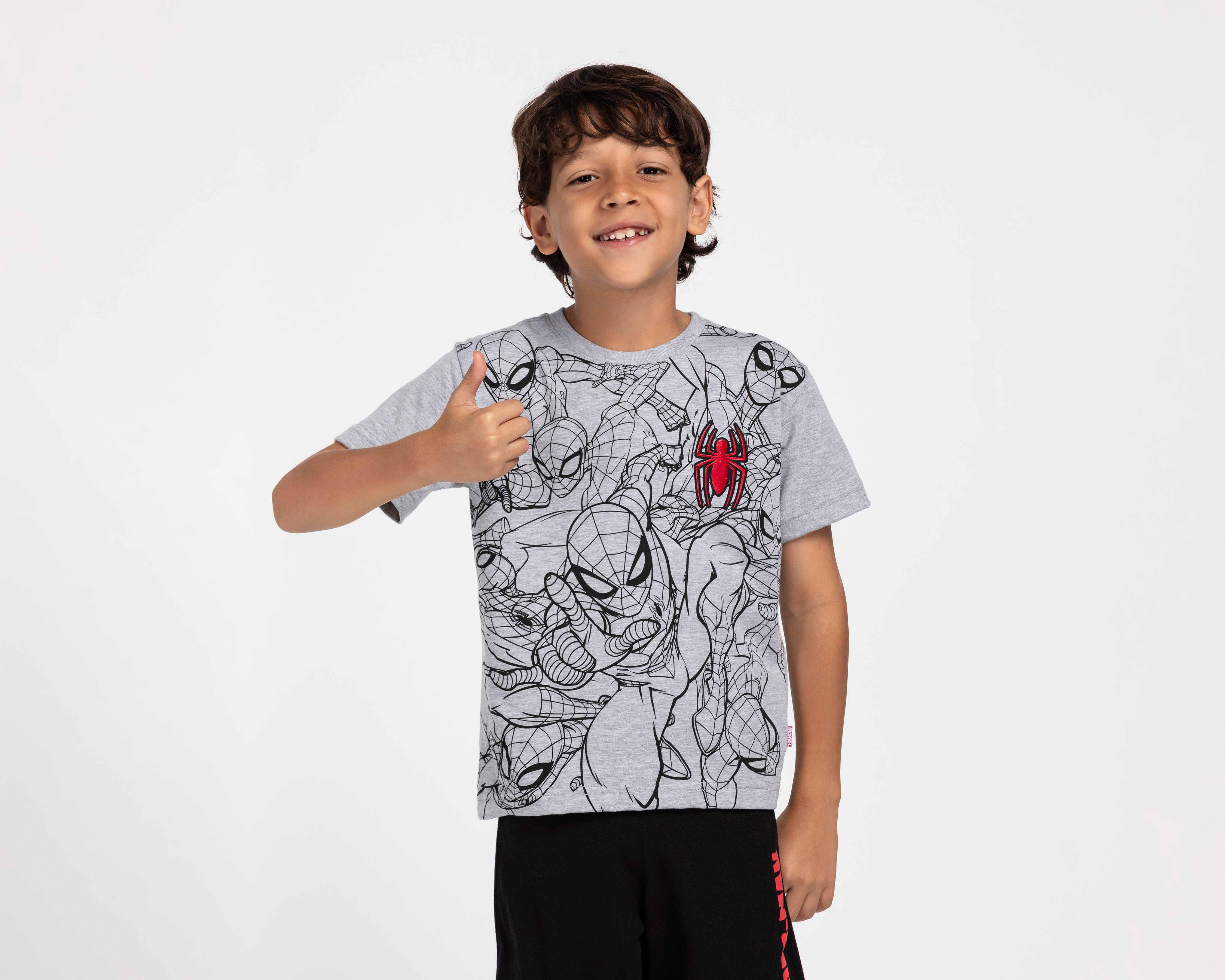 Foto 4 pulgar | Playera y Short Marvel Spider-Man para Niño