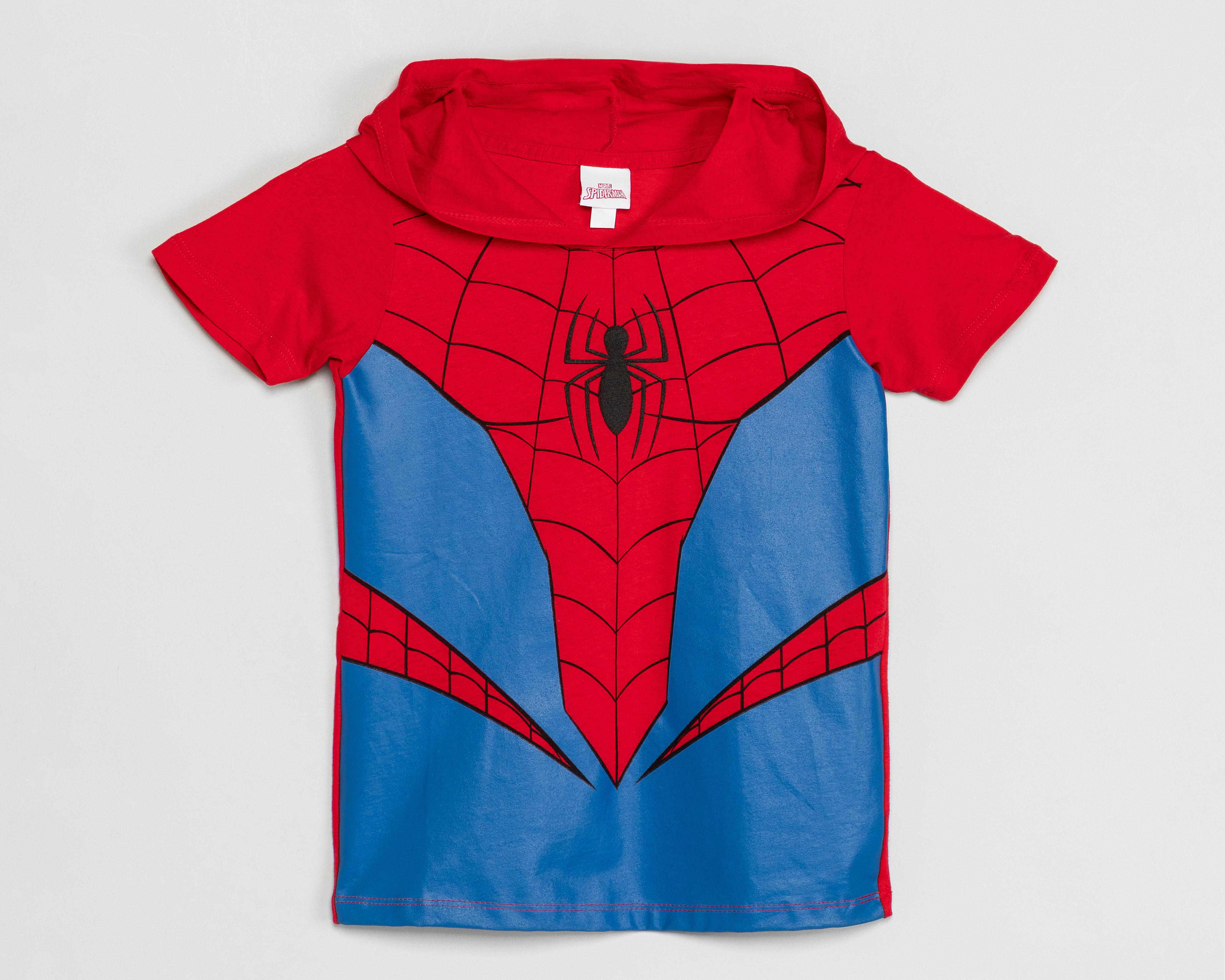 Foto 2 pulgar | Playera con Capucha Roja Marvel Spider-Man para Niño