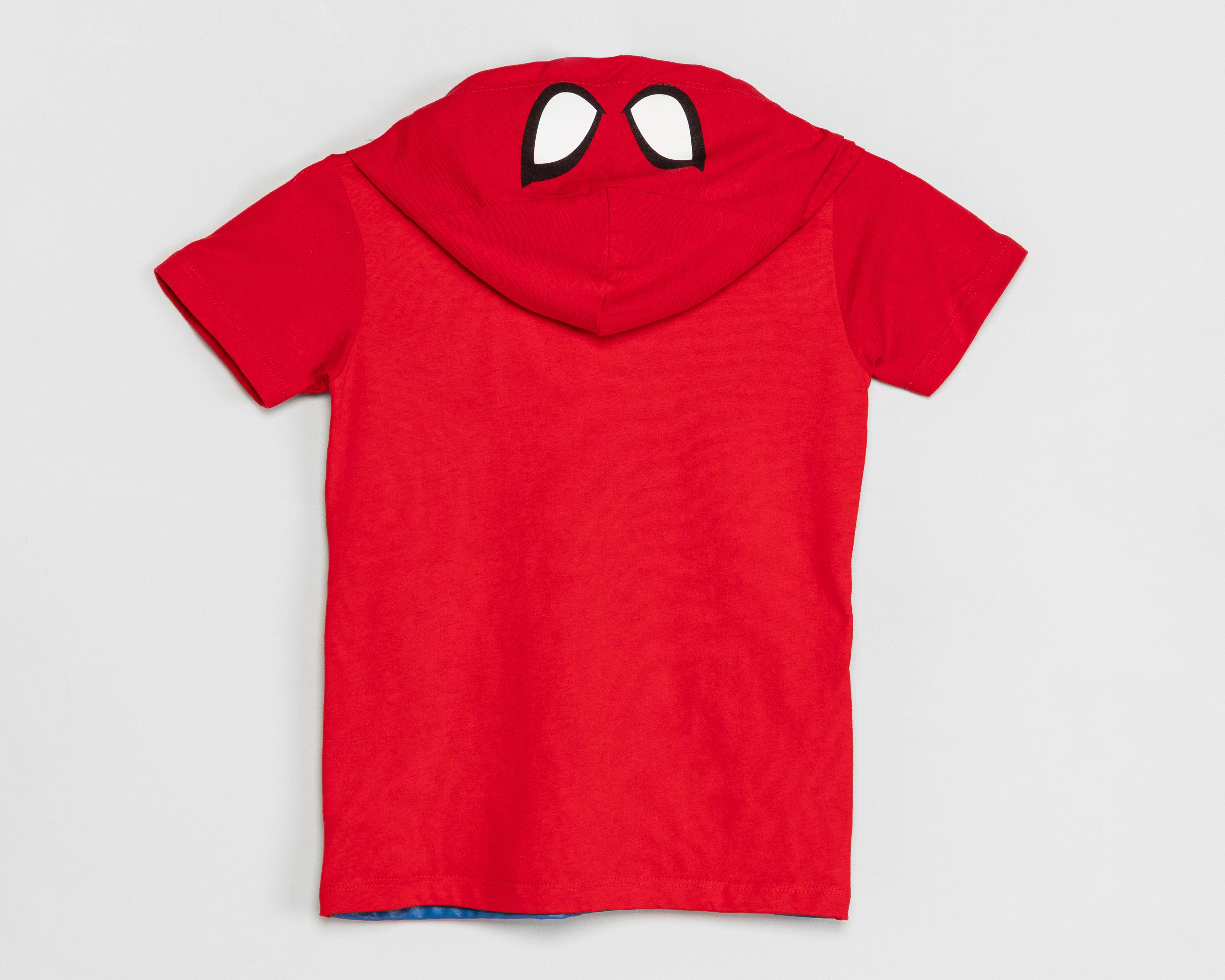 Foto 3 pulgar | Playera con Capucha Roja Marvel Spider-Man para Niño