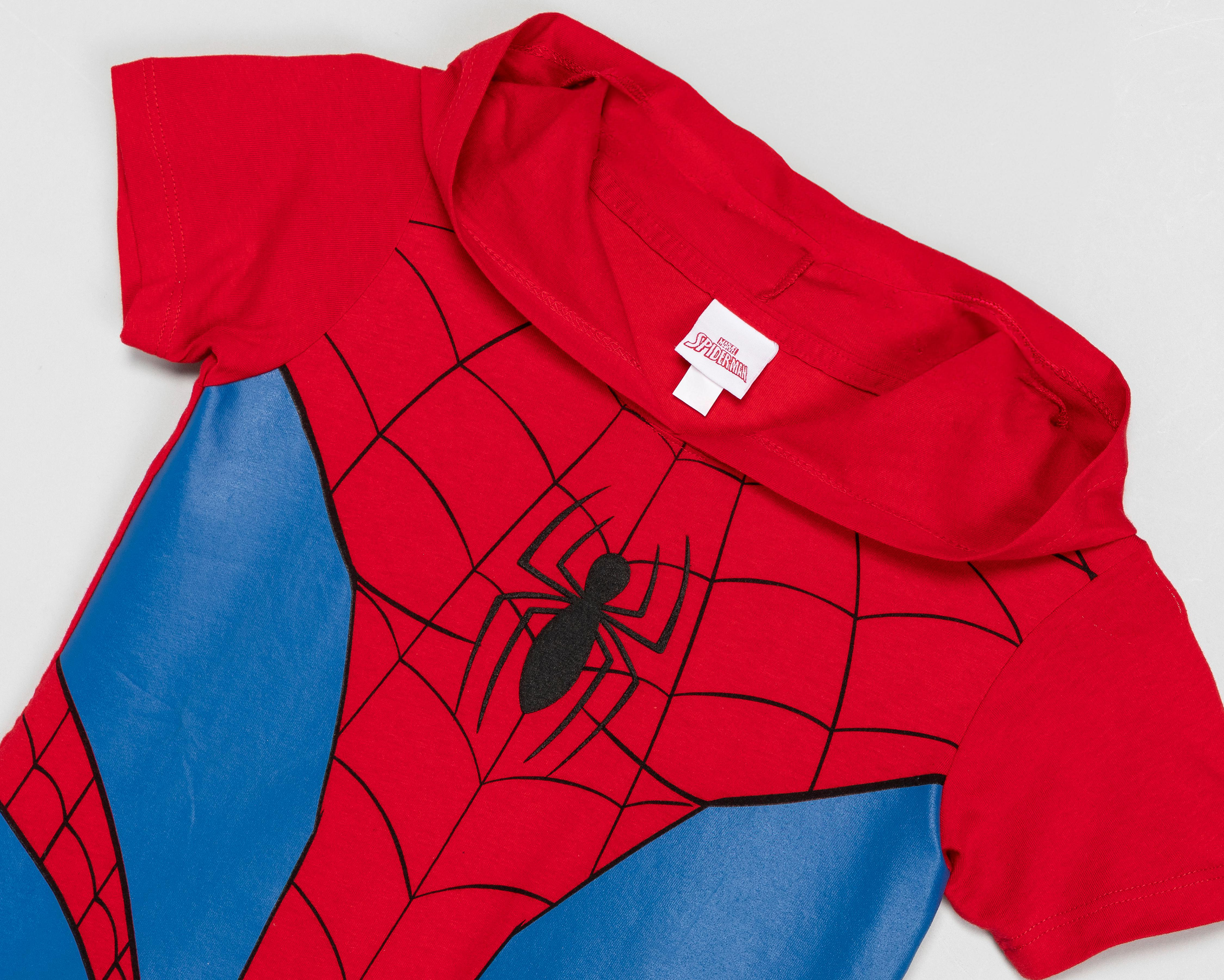 Foto 4 pulgar | Playera con Capucha Roja Marvel Spider-Man para Niño