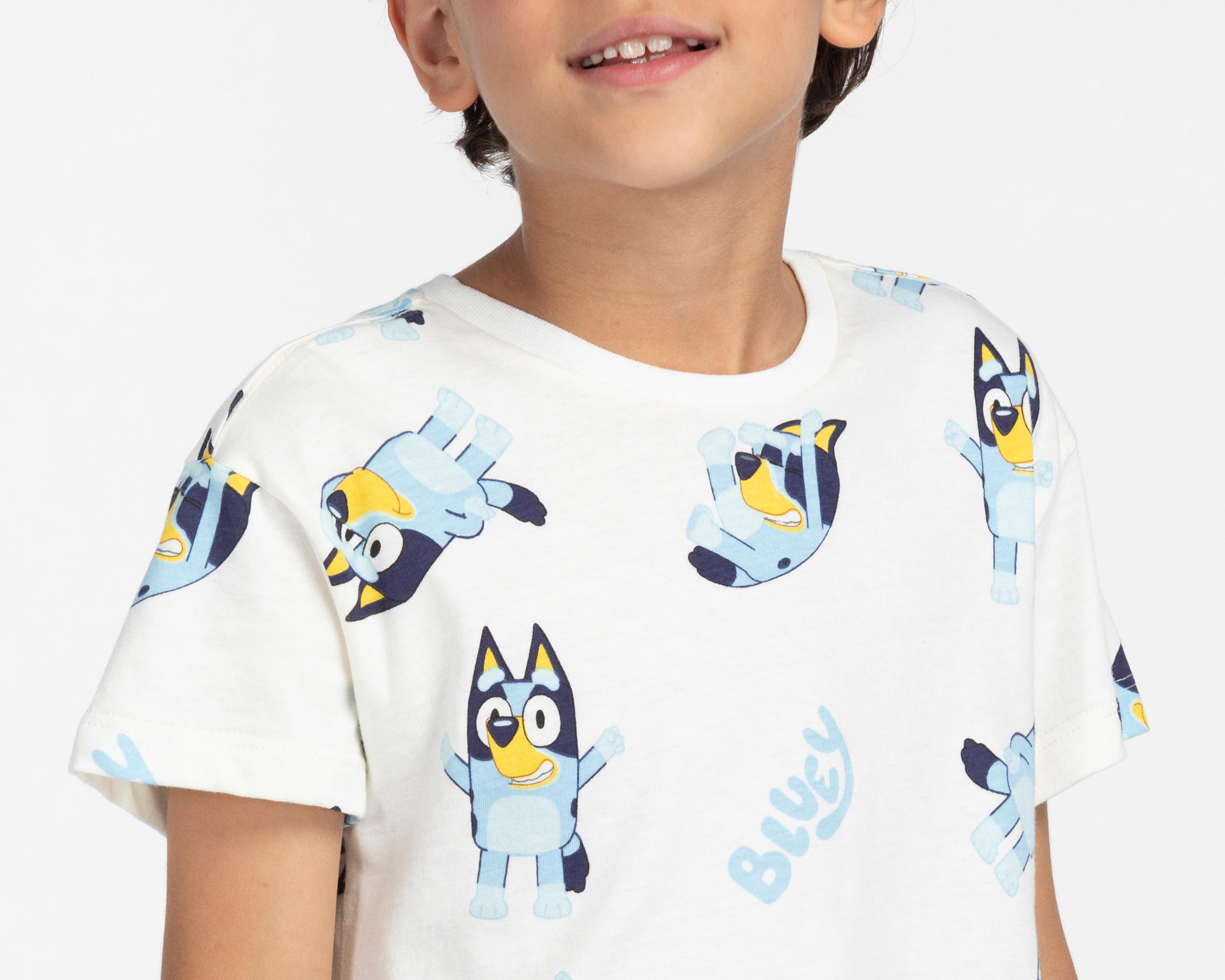 Foto 4 pulgar | Playera de Cuello Redondo Beige Bluey para Niño
