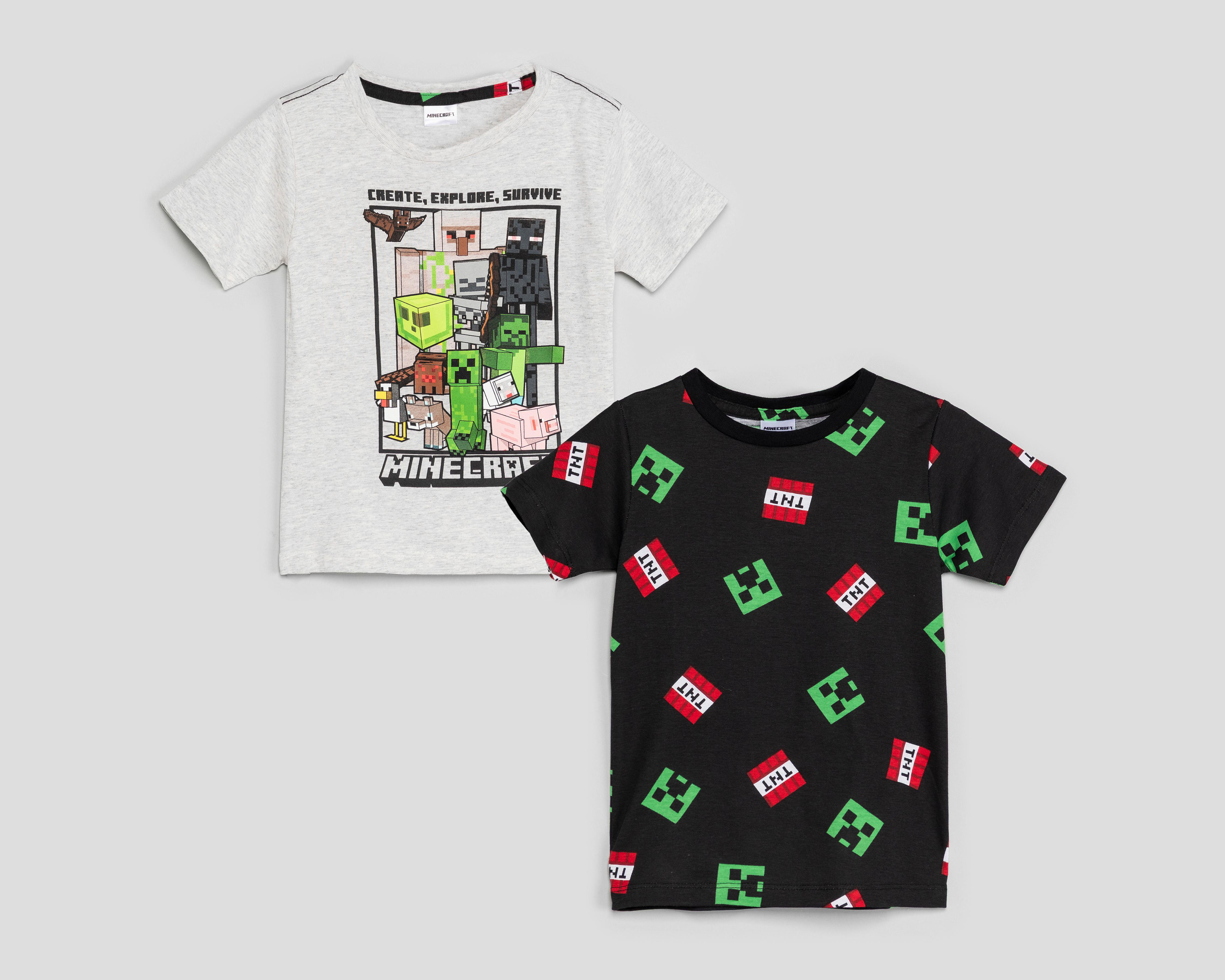Foto 1 | Playera Minecraft para Niño 2 Piezas