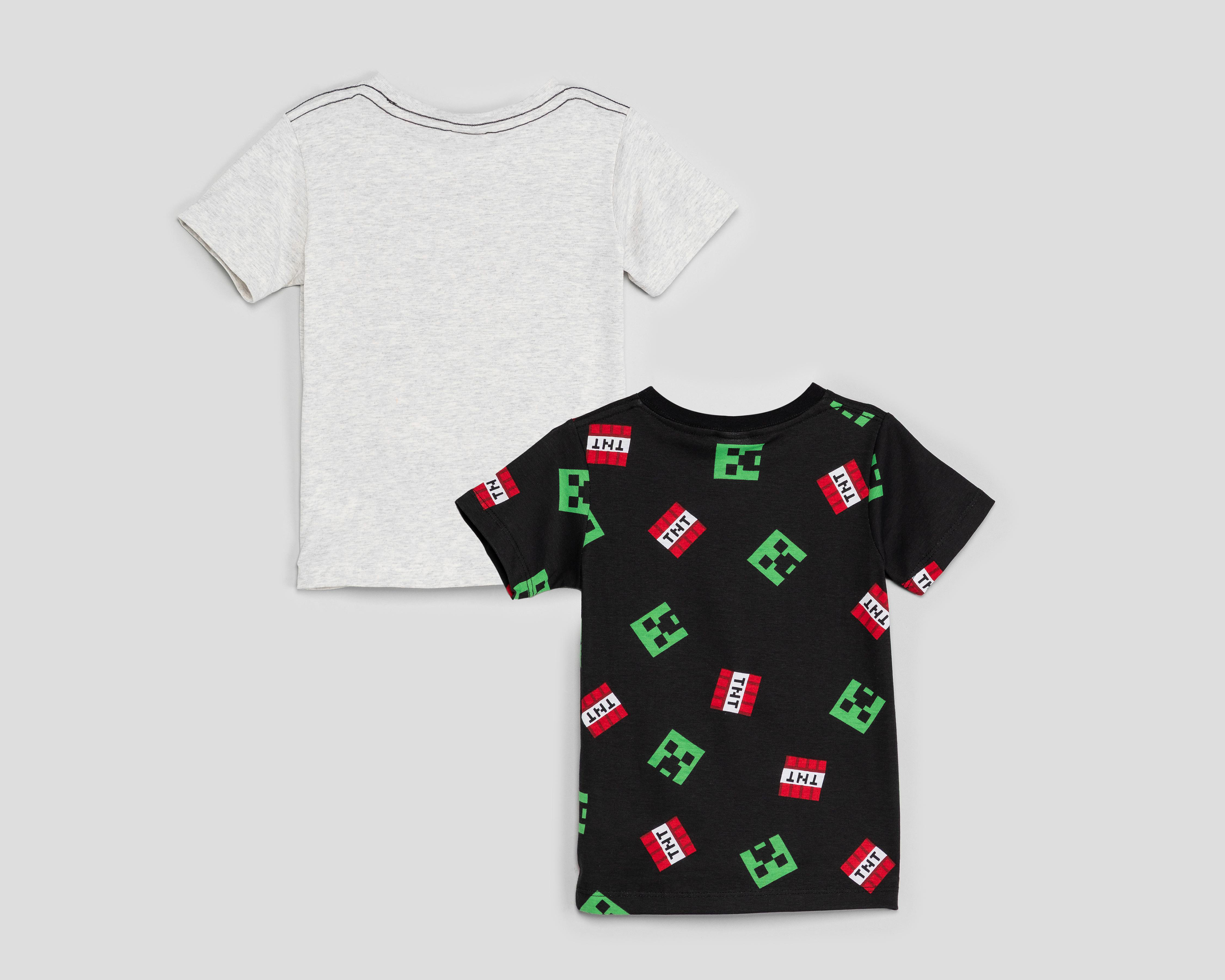 Foto 2 | Playera Minecraft para Niño 2 Piezas
