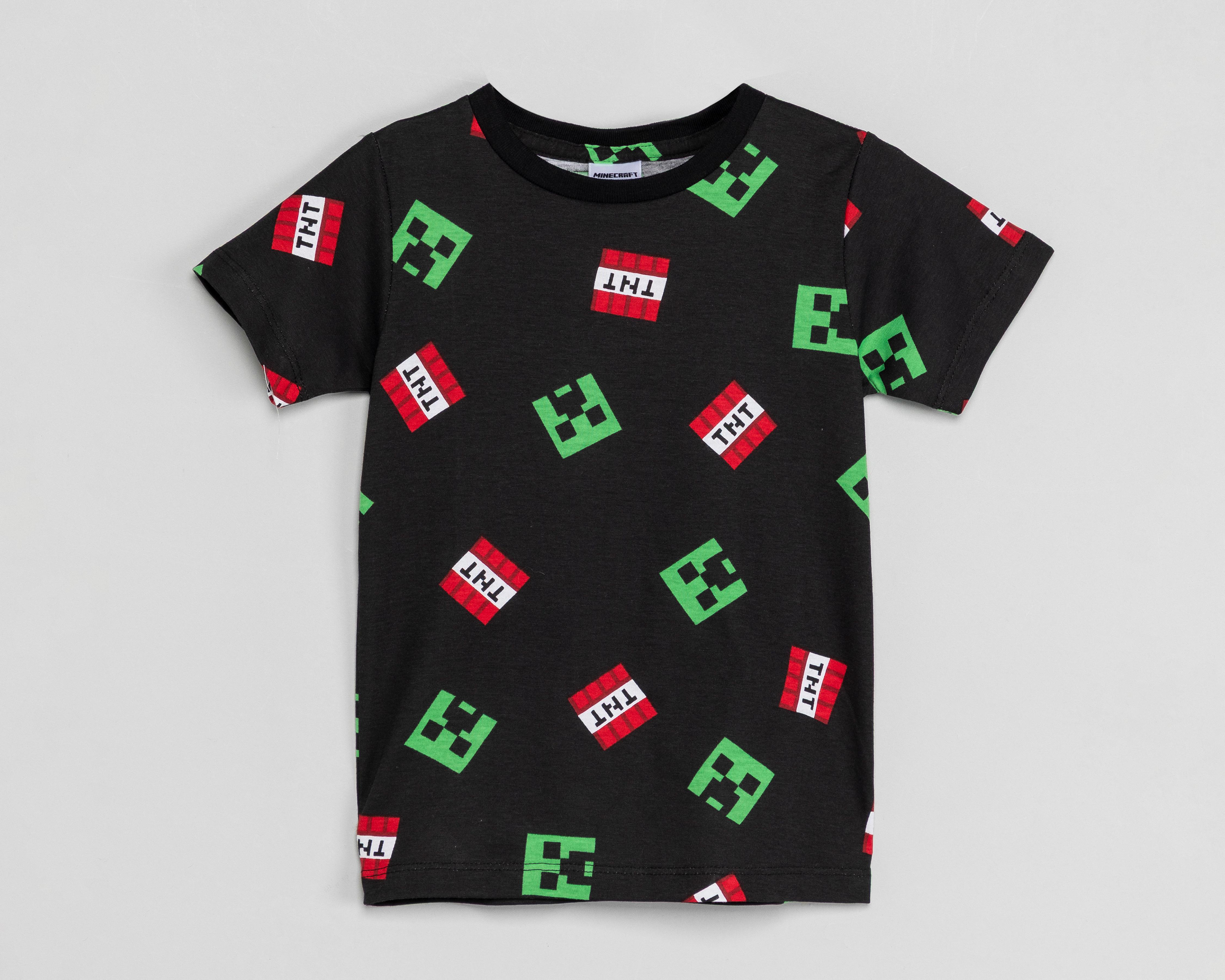 Foto 3 | Playera Minecraft para Niño 2 Piezas
