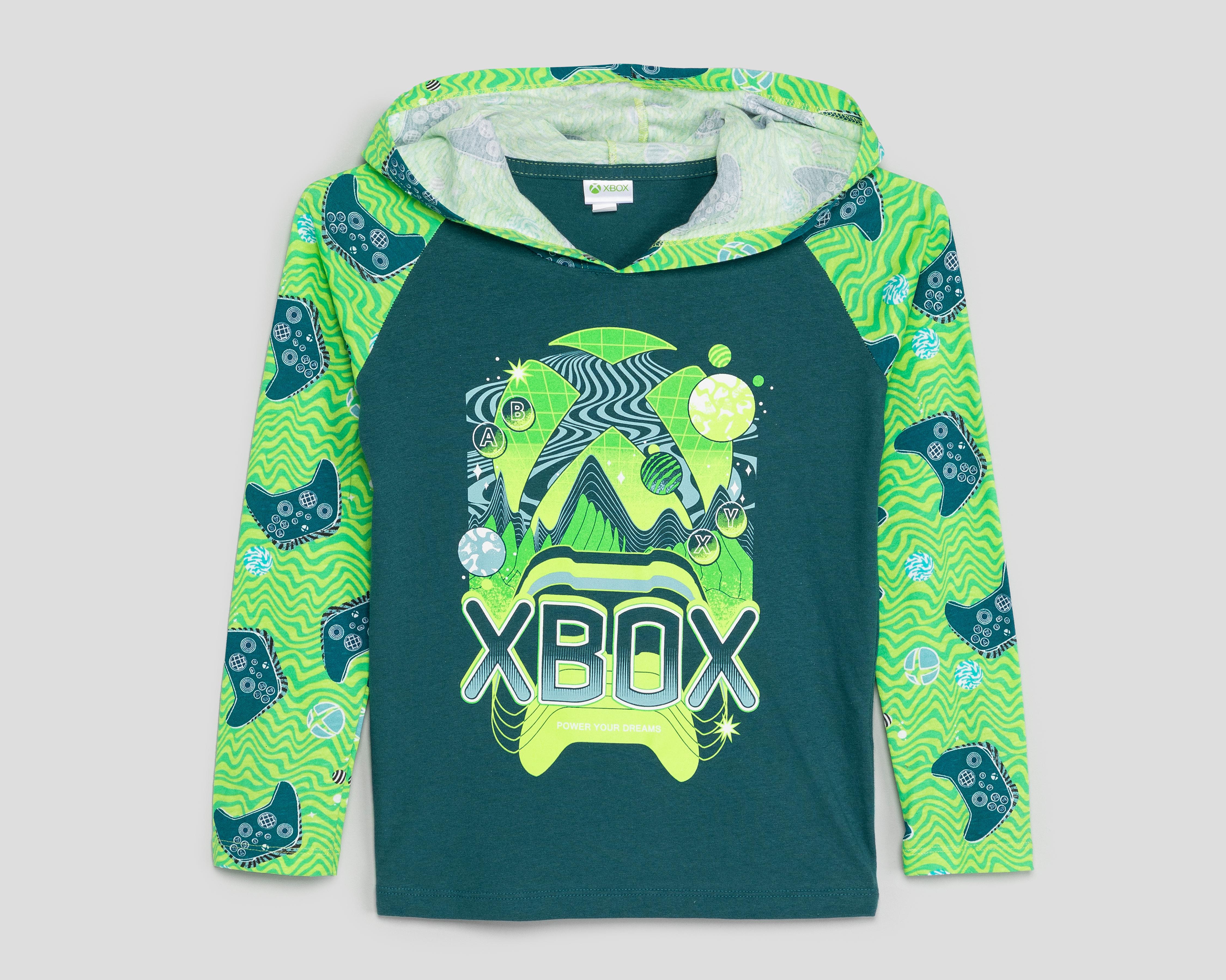 Playera con Capucha Verde Xbox para Niño