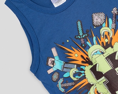 Foto 4 | Camiseta Minecraft para Niño 2 Piezas