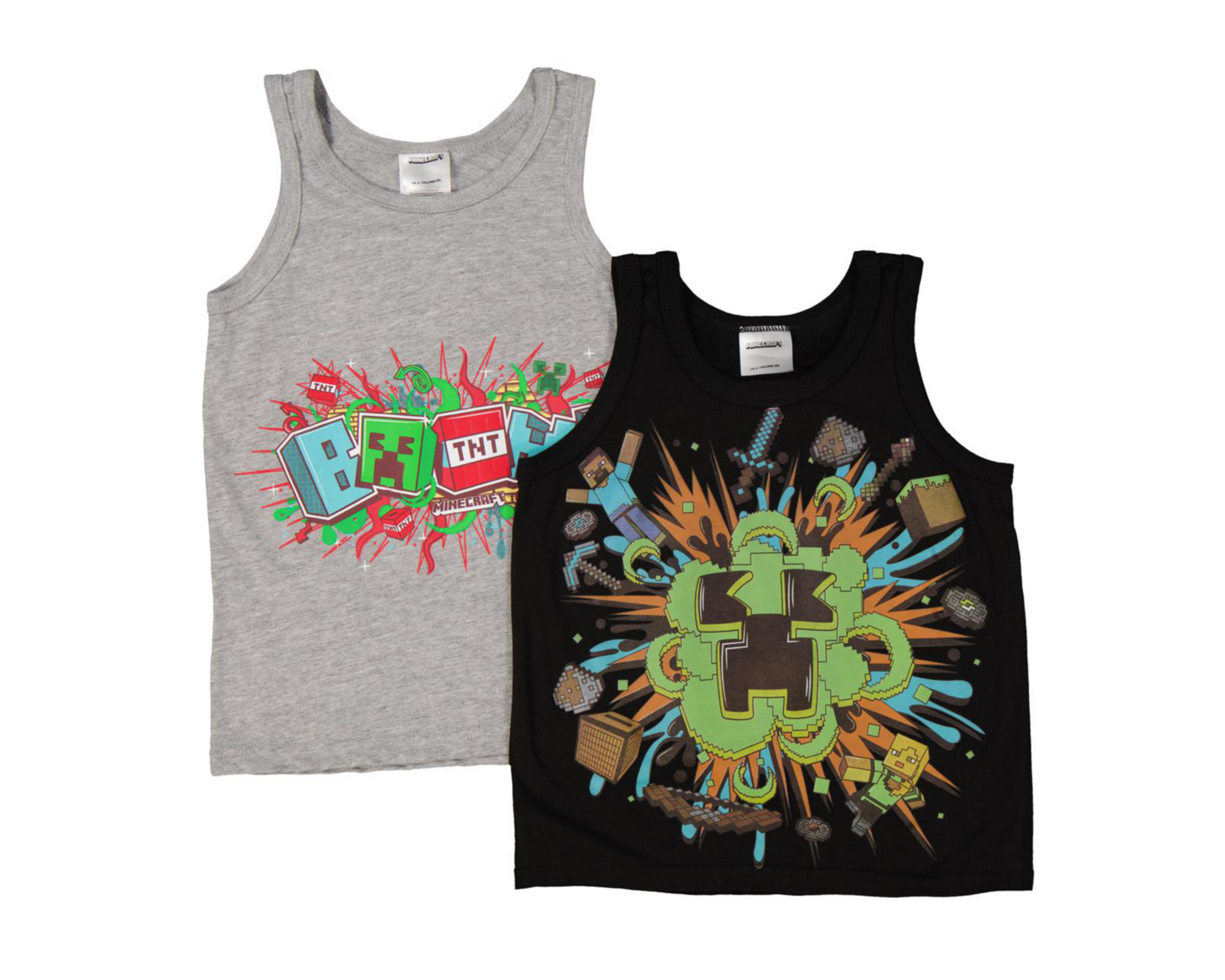 Foto 2 pulgar | Camiseta Minecraft para Niño 2 Piezas