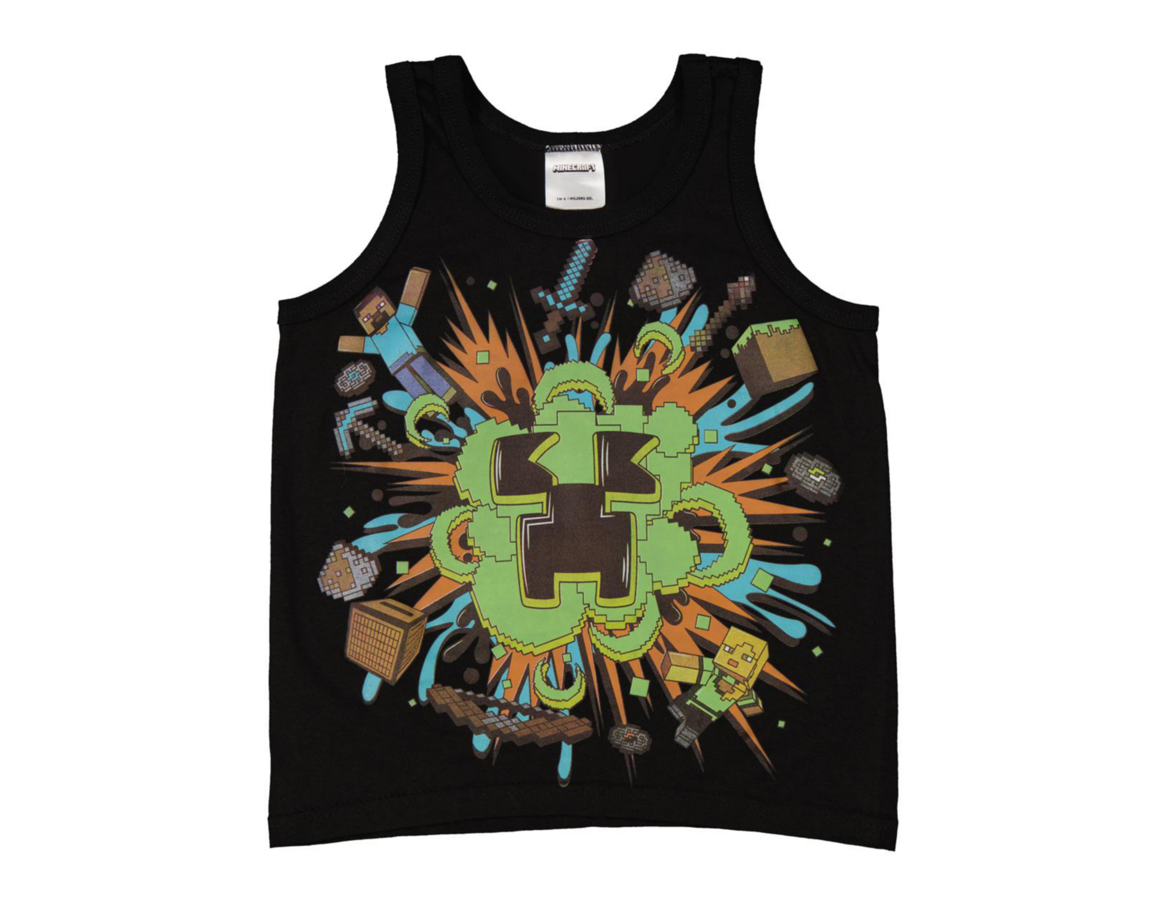 Foto 5 pulgar | Camiseta Minecraft para Niño 2 Piezas