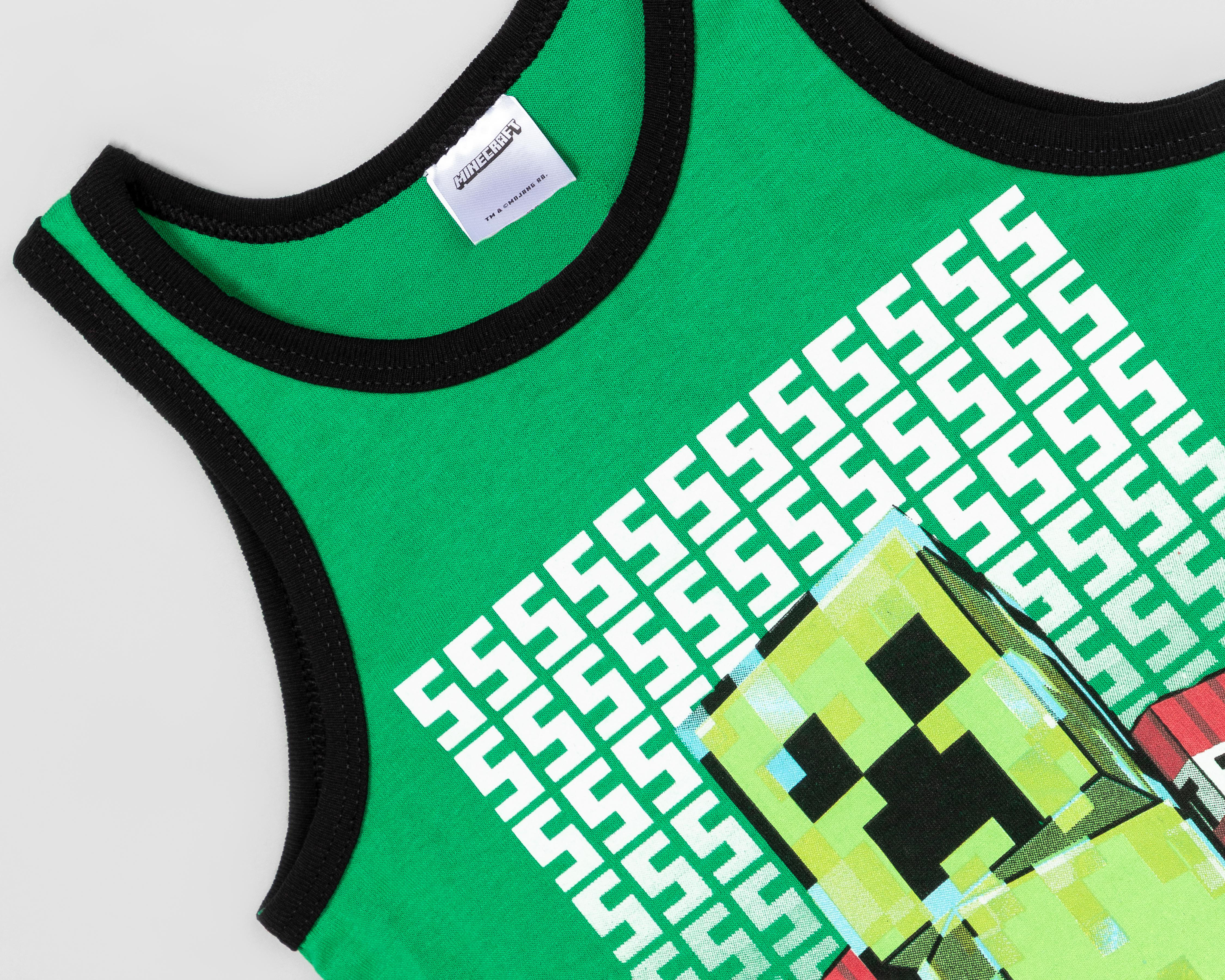 Foto 4 pulgar | Camiseta Minecraft para Niño 2 Piezas