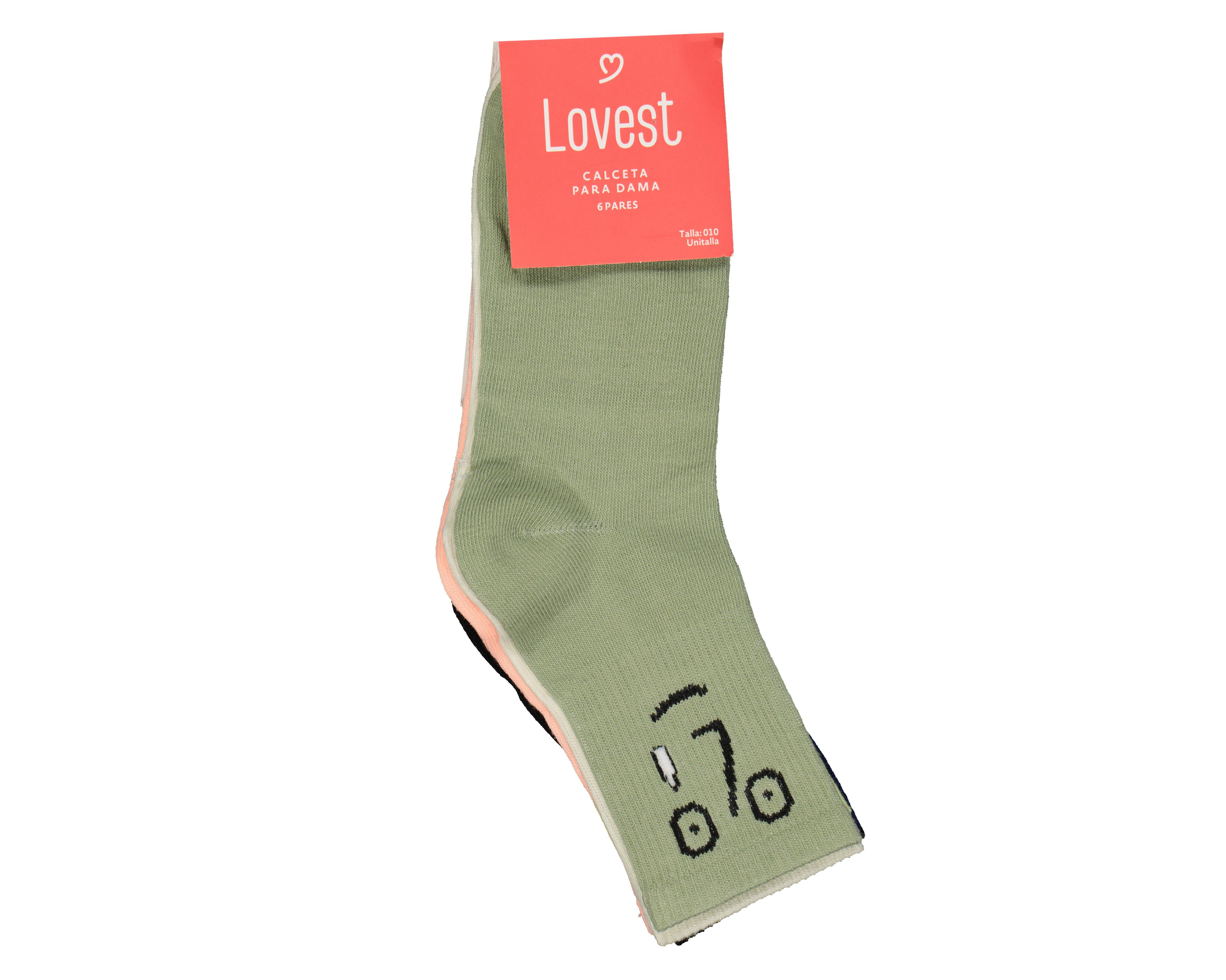 Foto 4 pulgar | Calcetas Tobilleras Lovest para Mujer 6 Pares