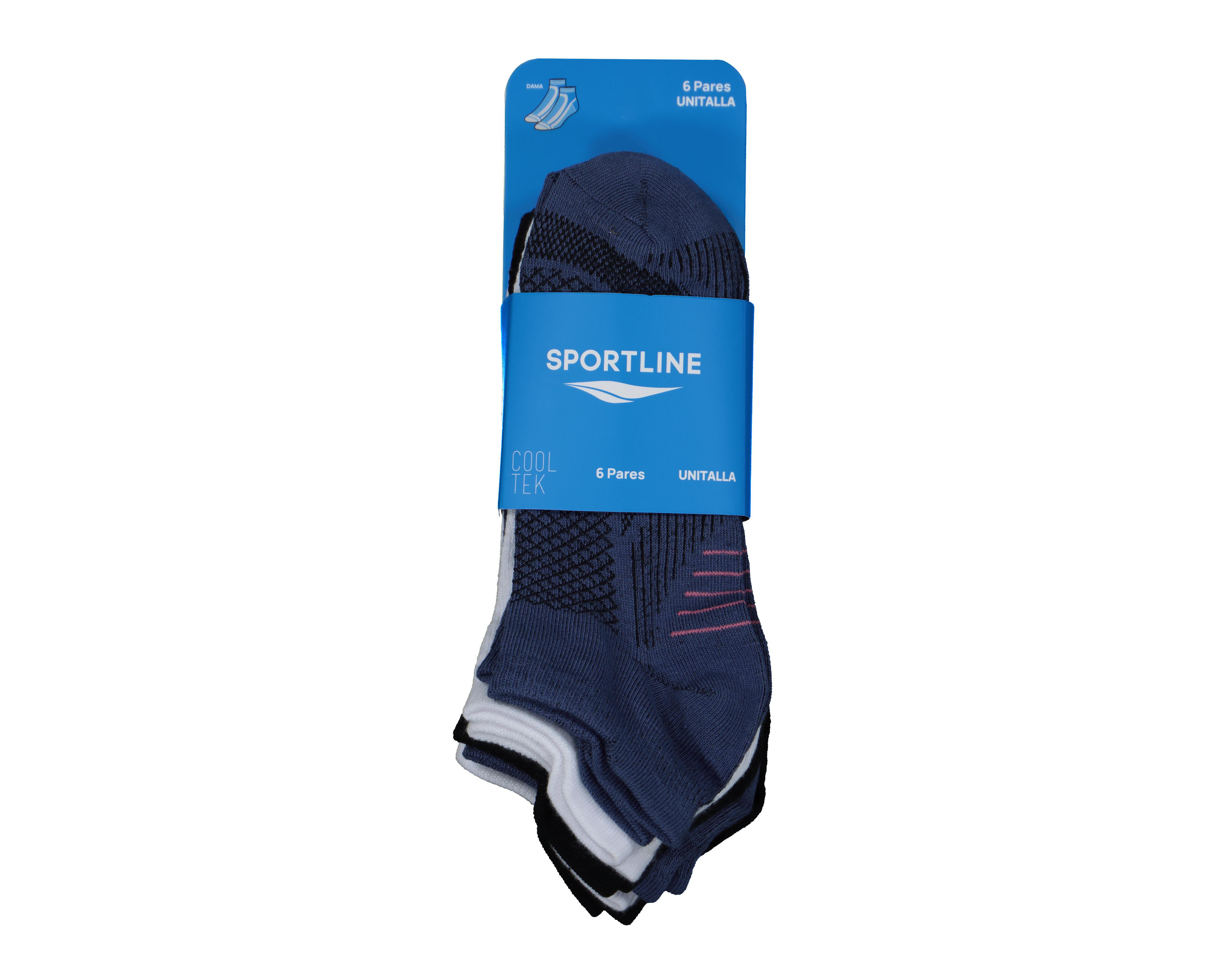 Foto 3 | Calcetas Deportivas Sportline Cool Tek para Mujer 6 Pares
