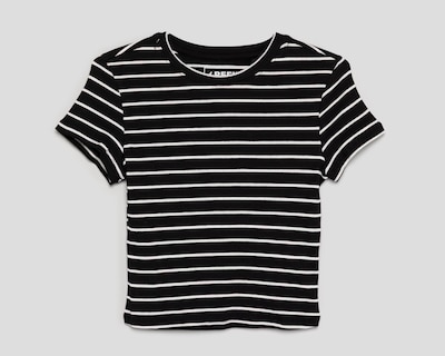 Foto 1 | Playera Cuello Redondo Negra Refill para Mujer