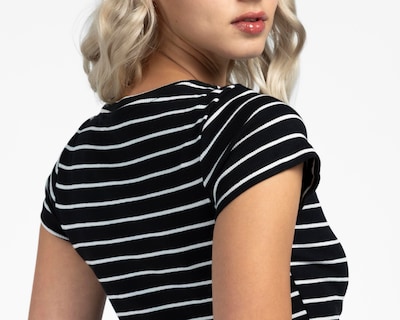 Foto 5 | Playera Cuello Redondo Negra Refill para Mujer
