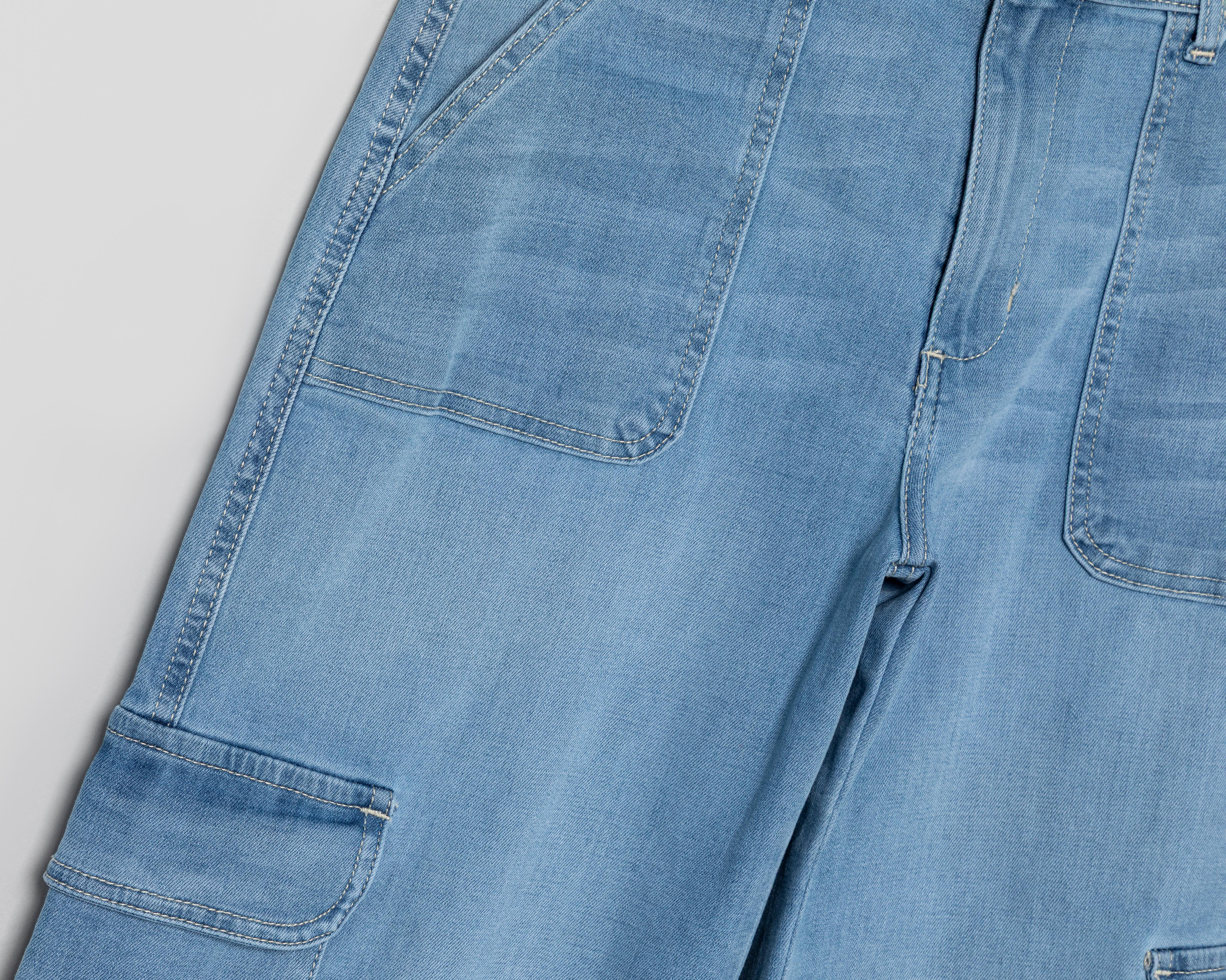 Foto 4 pulgar | Jeans Cargo Refill para Mujer