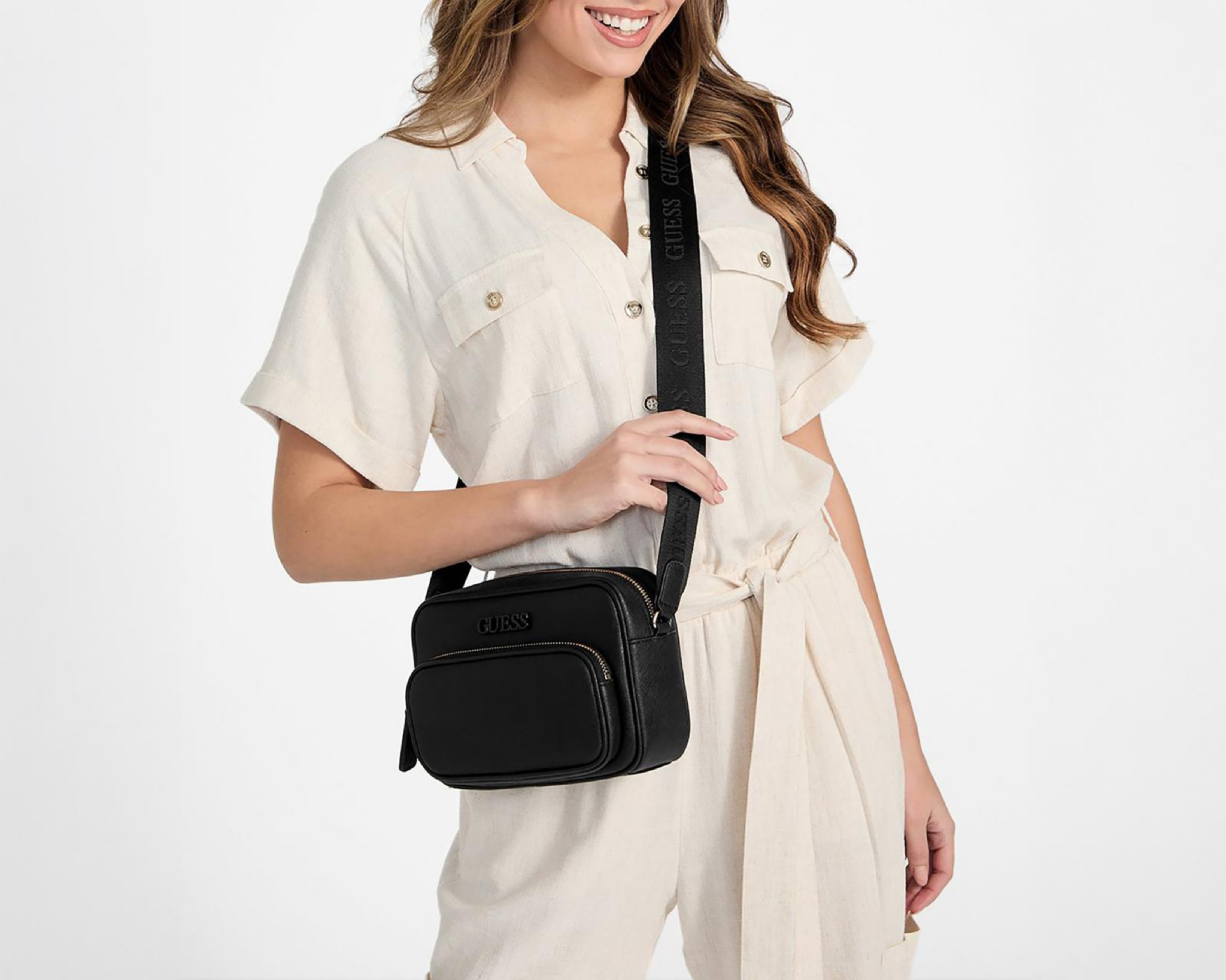 Foto 5 | Bolsa Cruzada Guess Zinnia