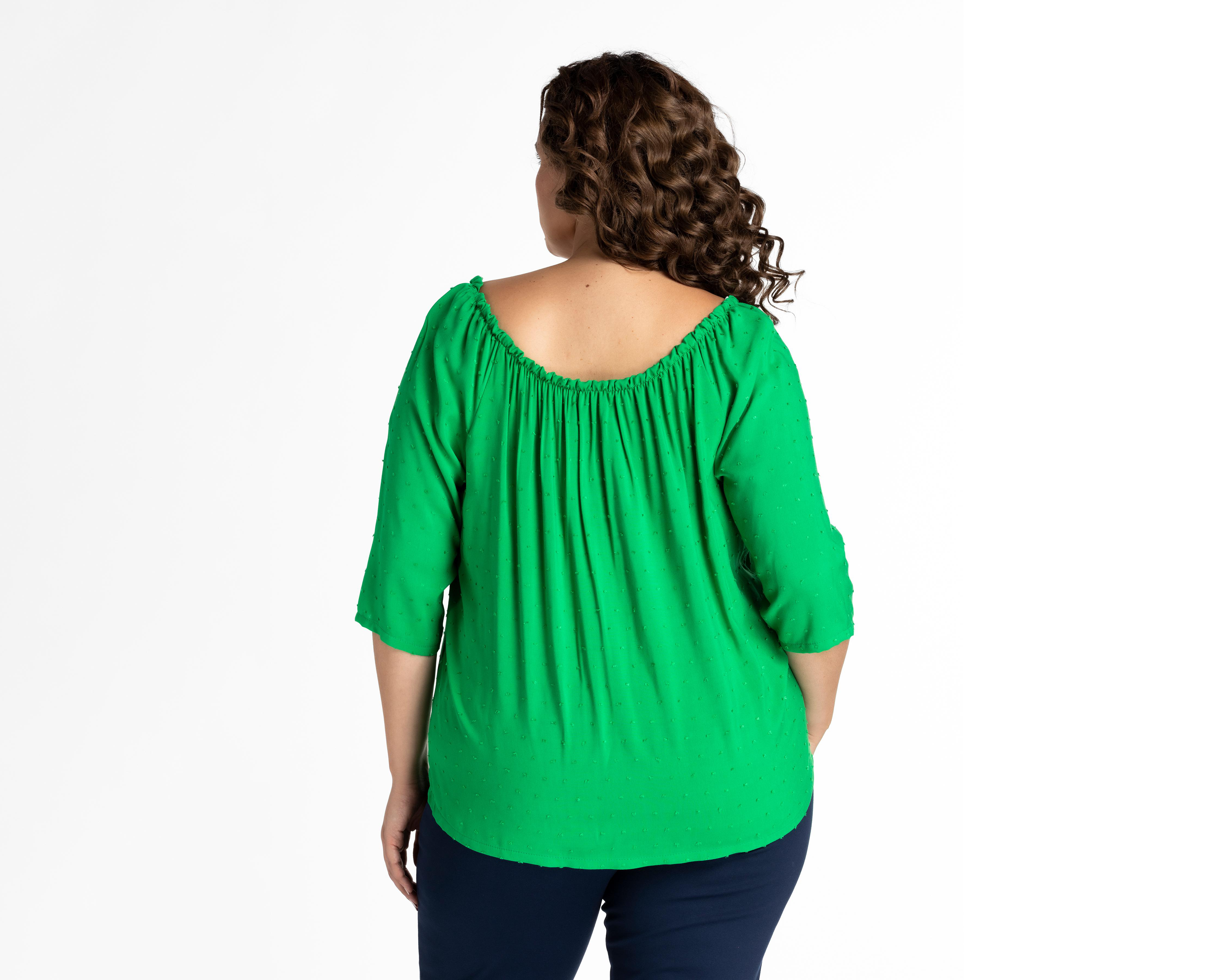 Foto 4 pulgar | Blusa Lady Sun Verde Manga 3/4