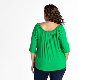 Foto 3 | Blusa Lady Sun Verde Manga 3/4