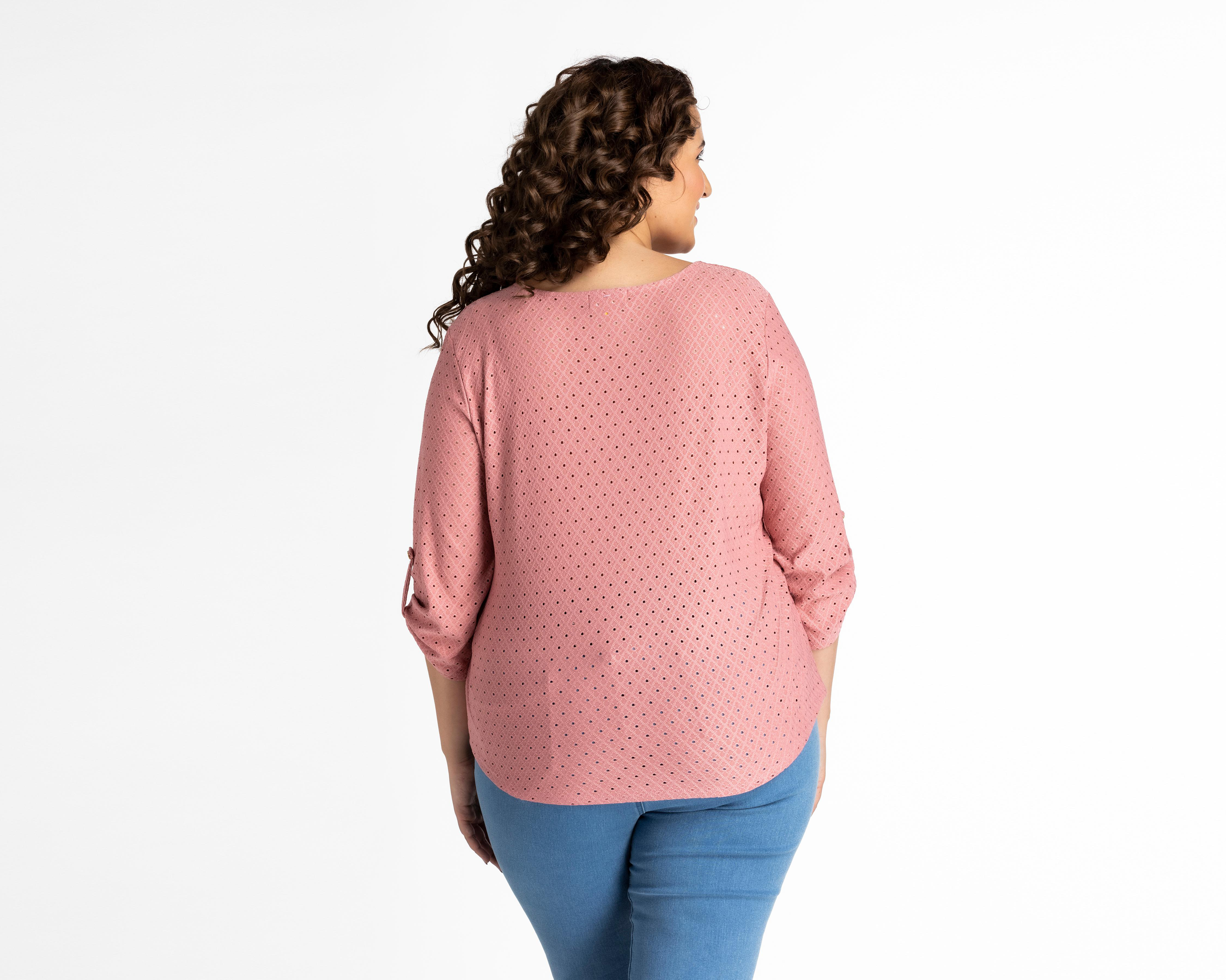 Foto 4 pulgar | Blusa Lady Sun Rosa Manga 3/4