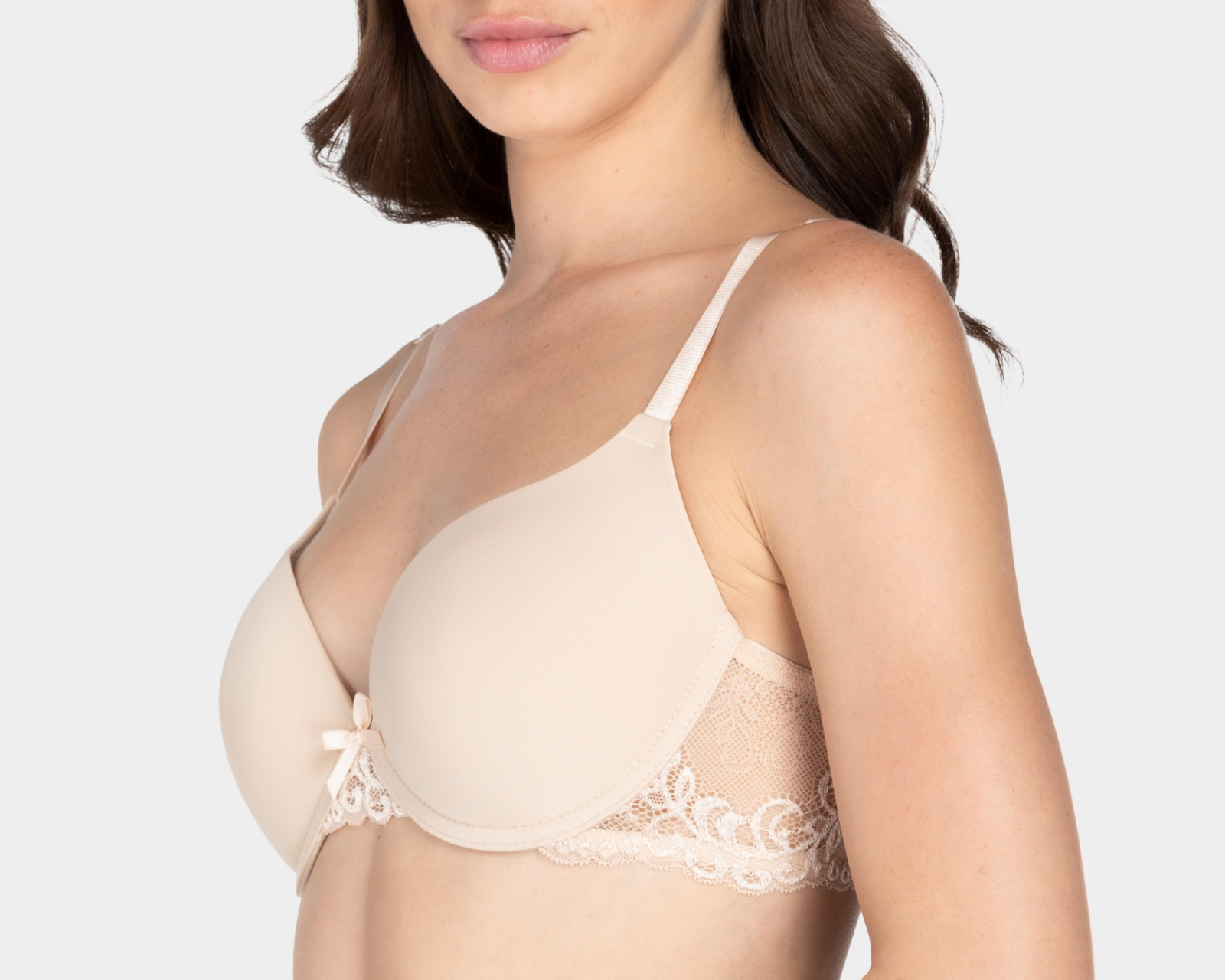 Foto 4 pulgar | Brasier con Encaje Carnival Media Copa para Mujer 3 Pack
