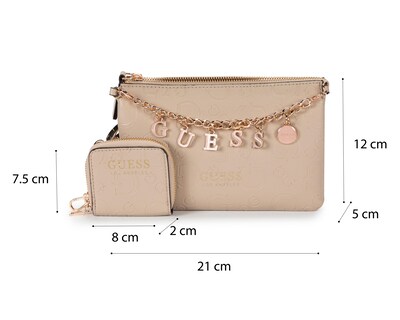 Foto 6 | Bolsa Cruzada Guess Amarantha con Monedero