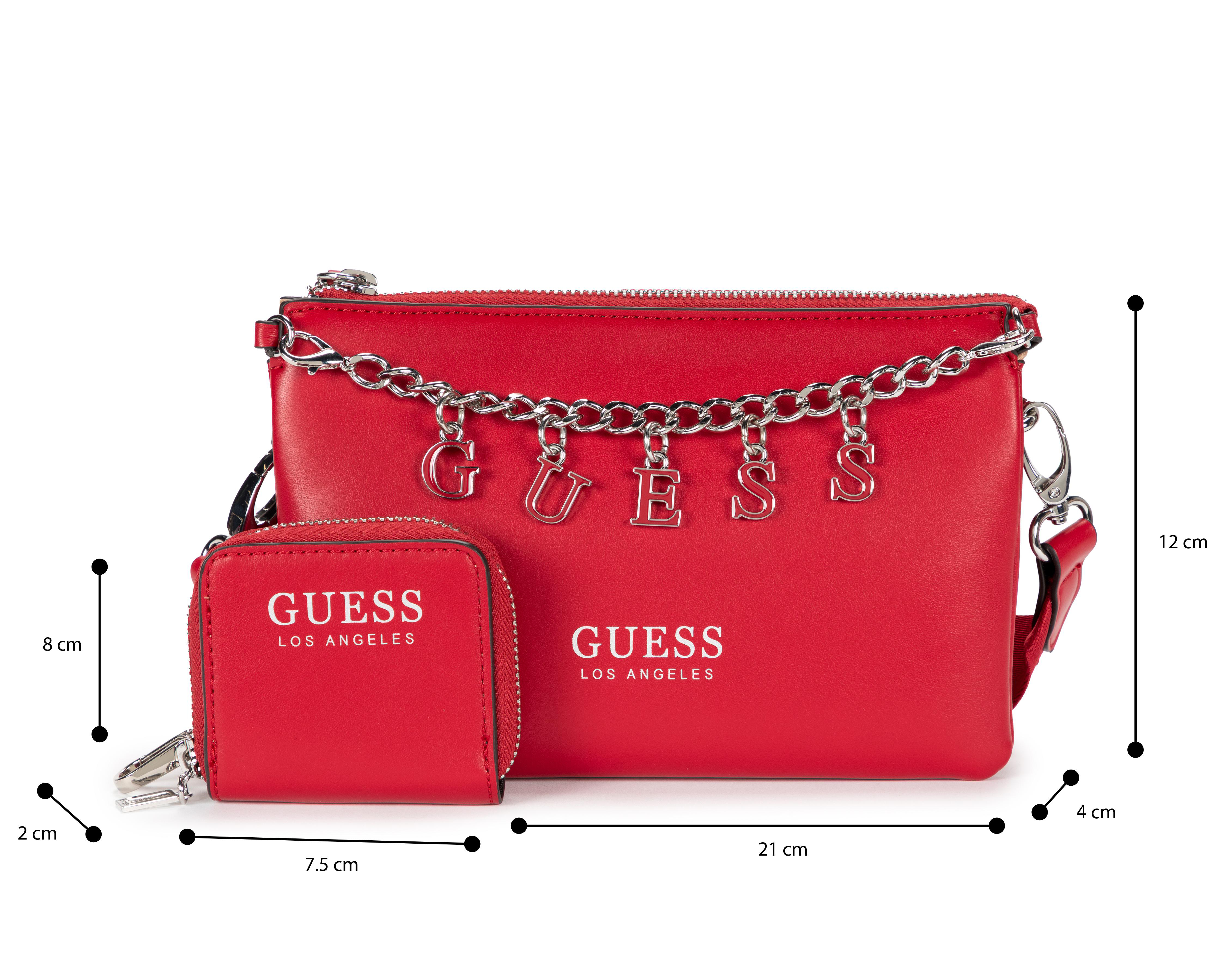 Foto 6 | Bolsa Cruzada Guess Amarantha con Monedero