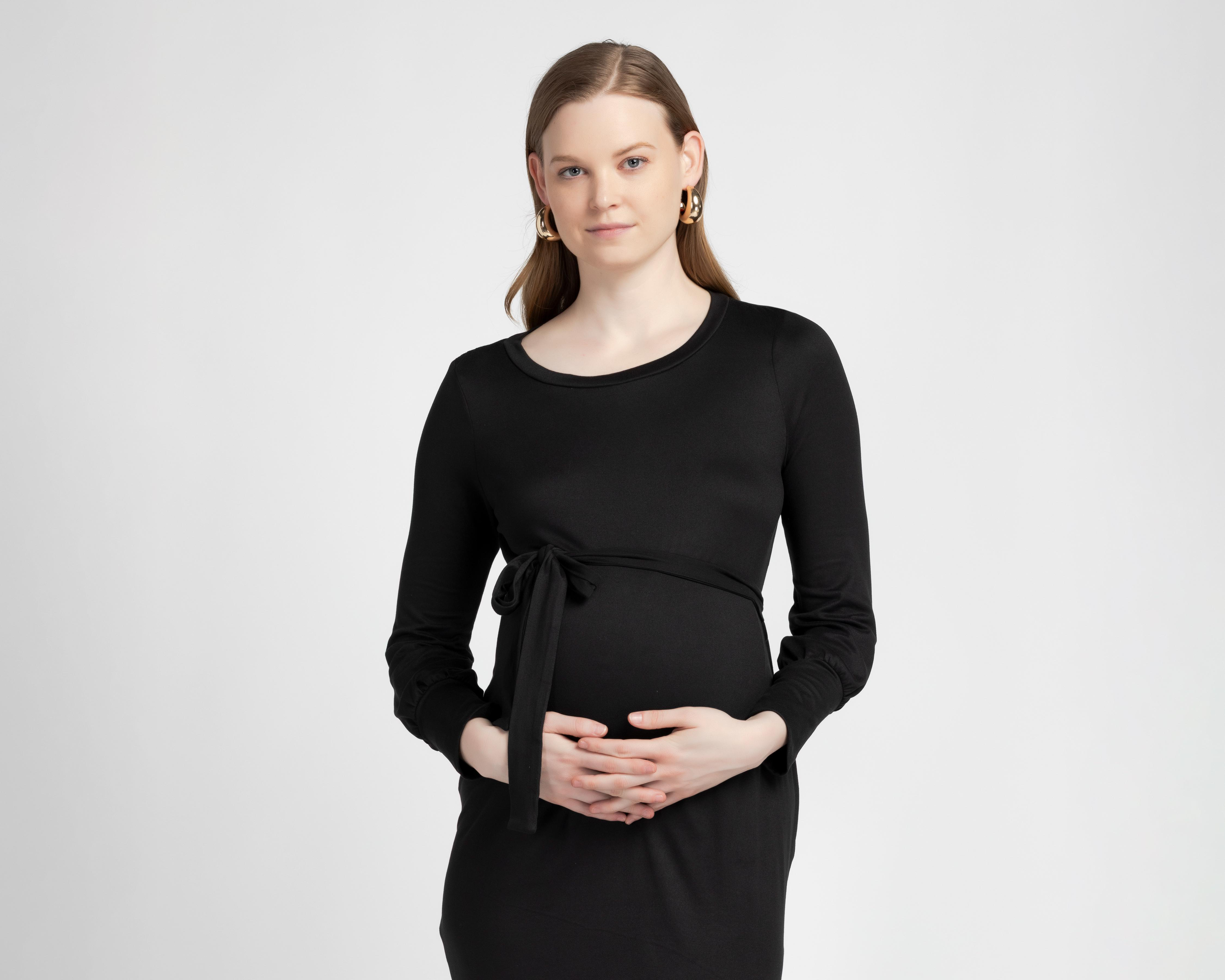 Foto 5 pulgar | Vestido de Maternidad Manga Larga Mamá Bella