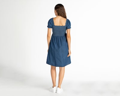 Foto 3 | Vestido de Maternidad Mamá Bella Azul Manga Corta
