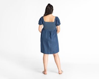 Foto 6 | Vestido de Maternidad Mamá Bella Azul Manga Corta