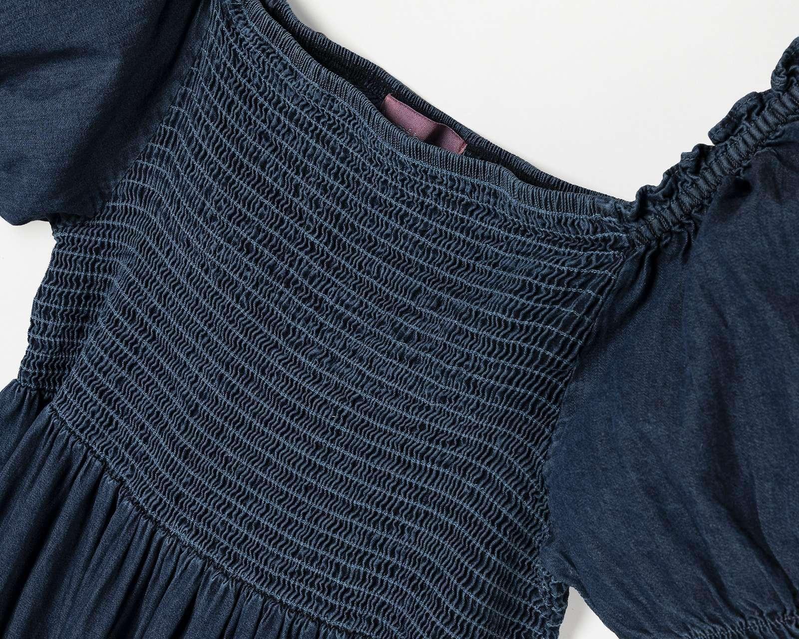 Foto 9 | Vestido de Maternidad Mamá Bella Azul Manga Corta
