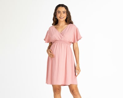 Foto 3 | Vestido de Maternidad Mamá Bella Rosa Manga Corta