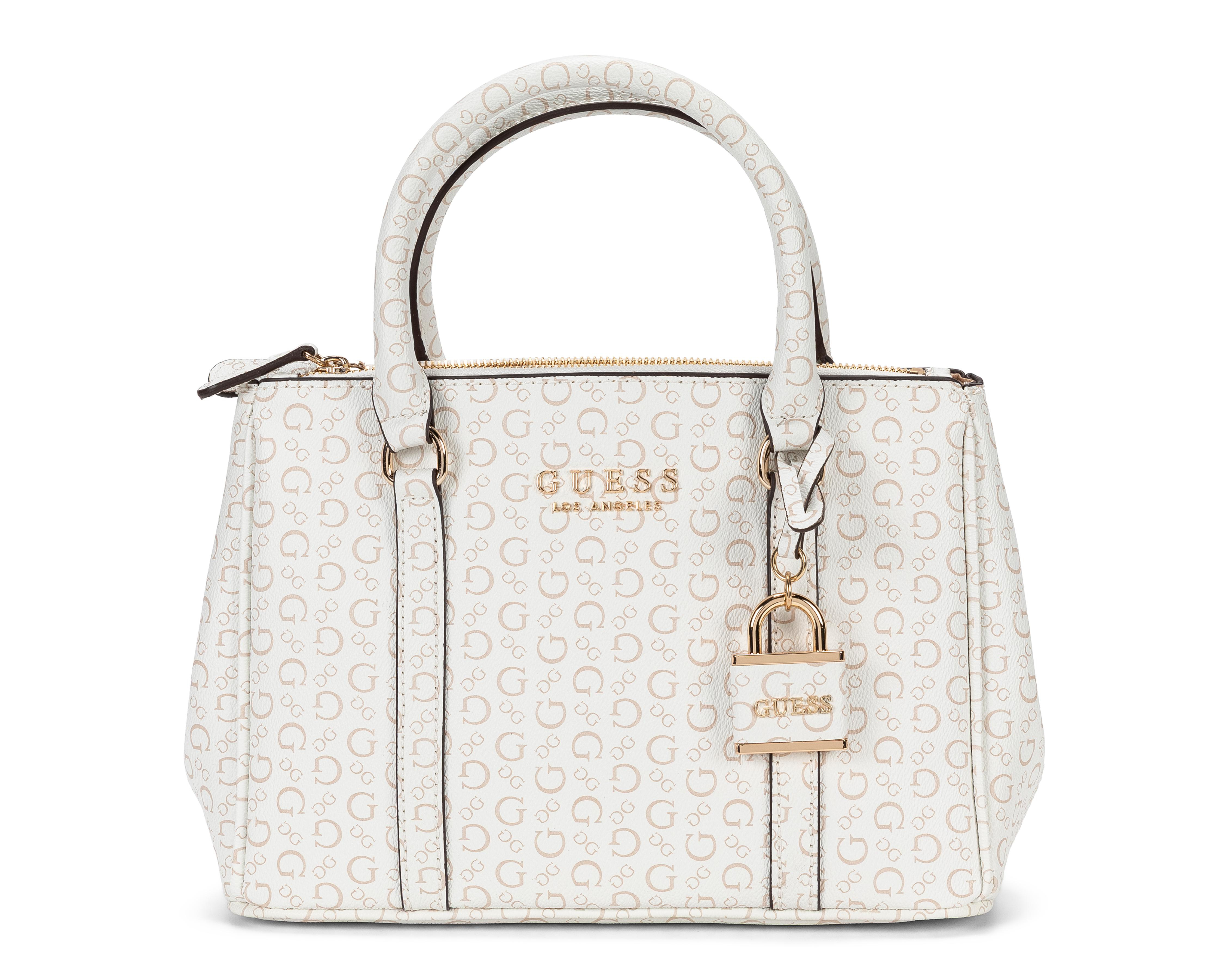Foto 2 pulgar | Bolsa de Mano Guess Saffron Satchel con Colgante
