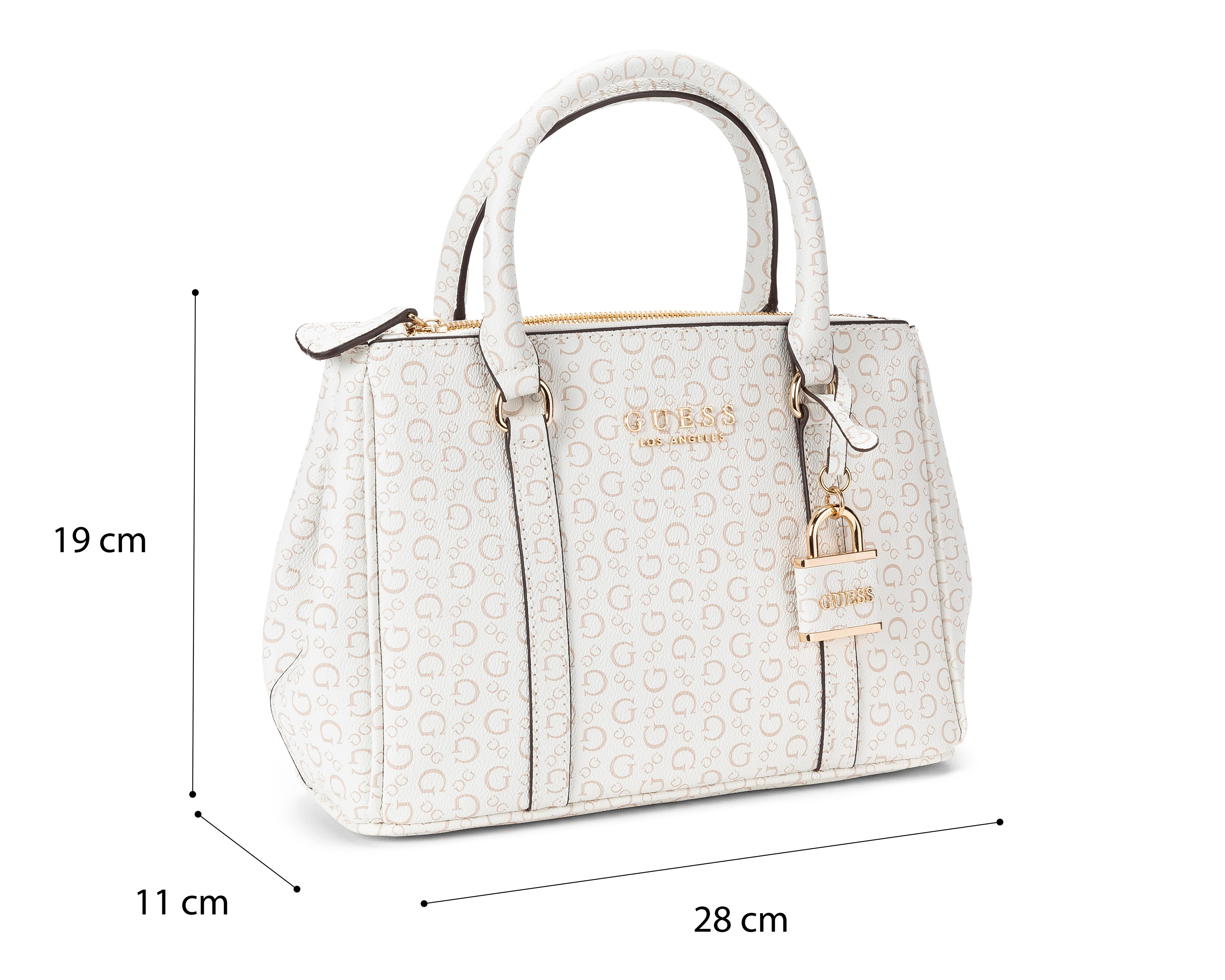 Foto 6 pulgar | Bolsa de Mano Guess Saffron Satchel con Colgante