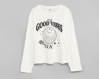 Foto 1 | Playera Lucky Star Blanca Manga Larga