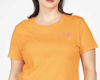 Foto 4 | Playera Lucky Star Manga Corta Anaranjada