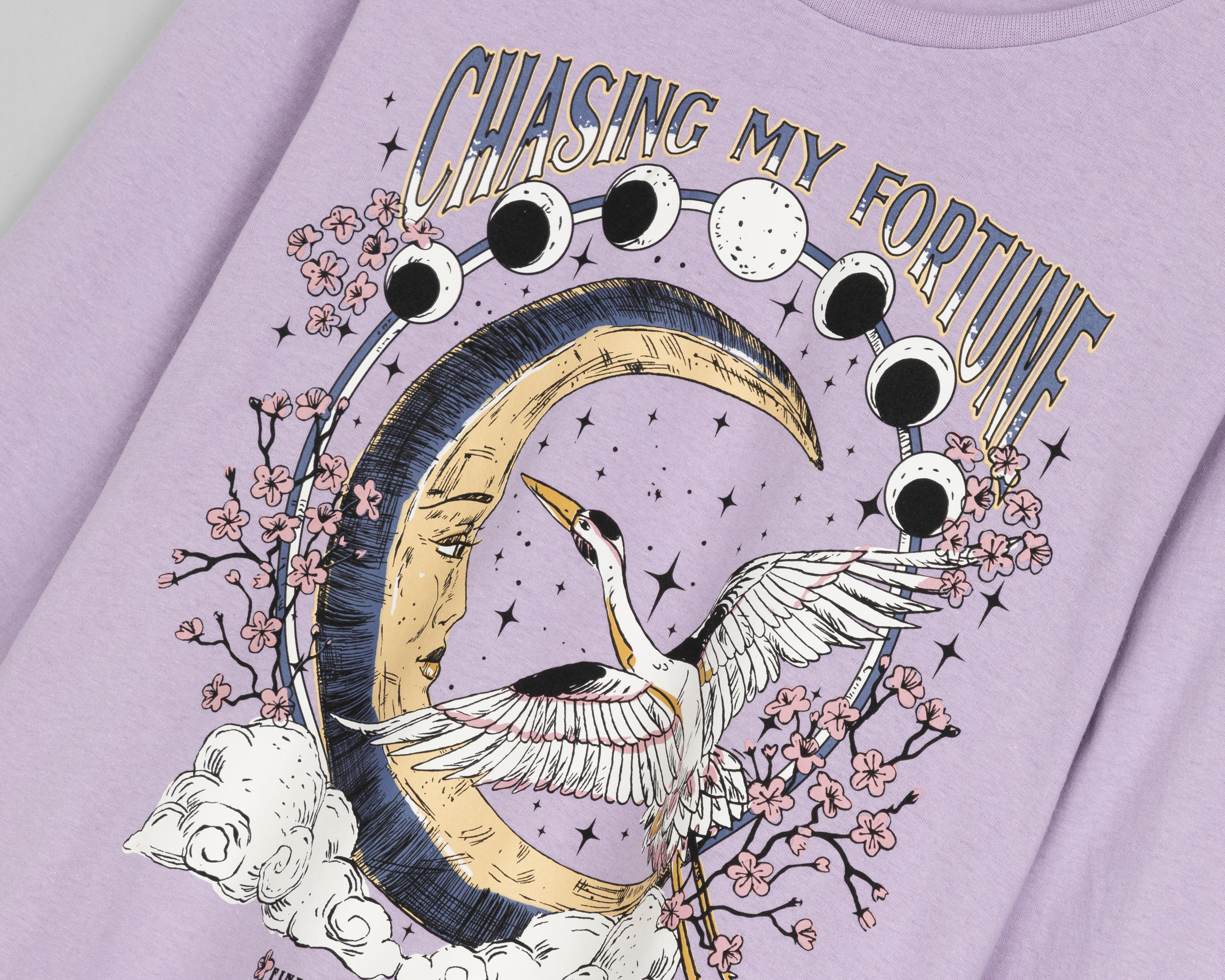 Foto 4 pulgar | Playera Lucky Star Lila Manga Larga