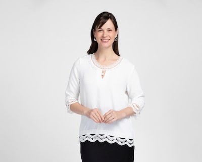Foto 2 | Blusa Blanca Lady Sun para Mujer