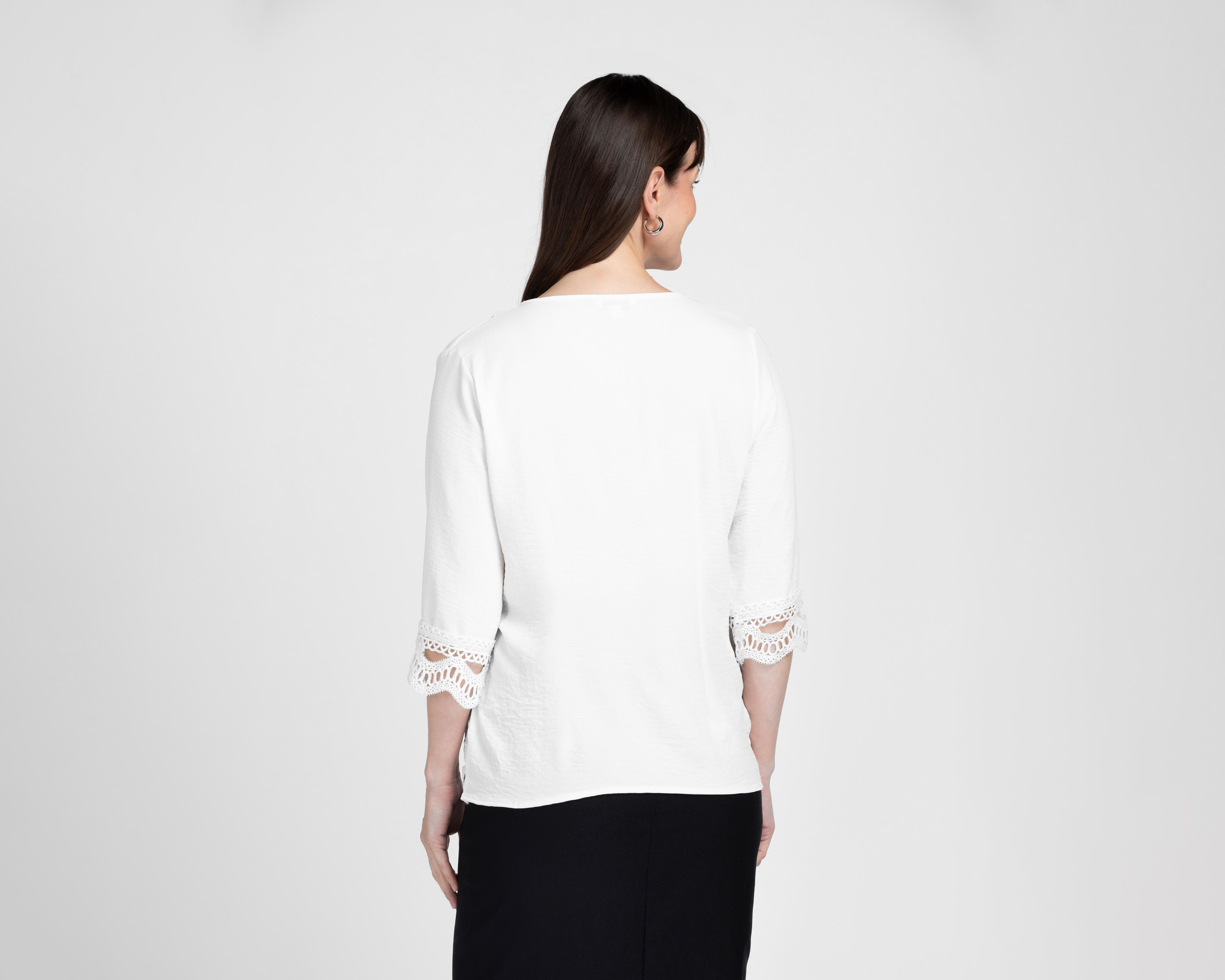 Foto 5 pulgar | Blusa Blanca Lady Sun para Mujer